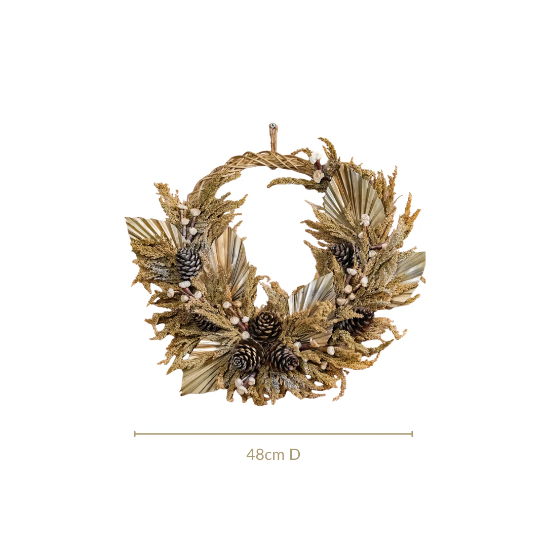 Dried Palm Leaf Sustainable Wreath - Image 3