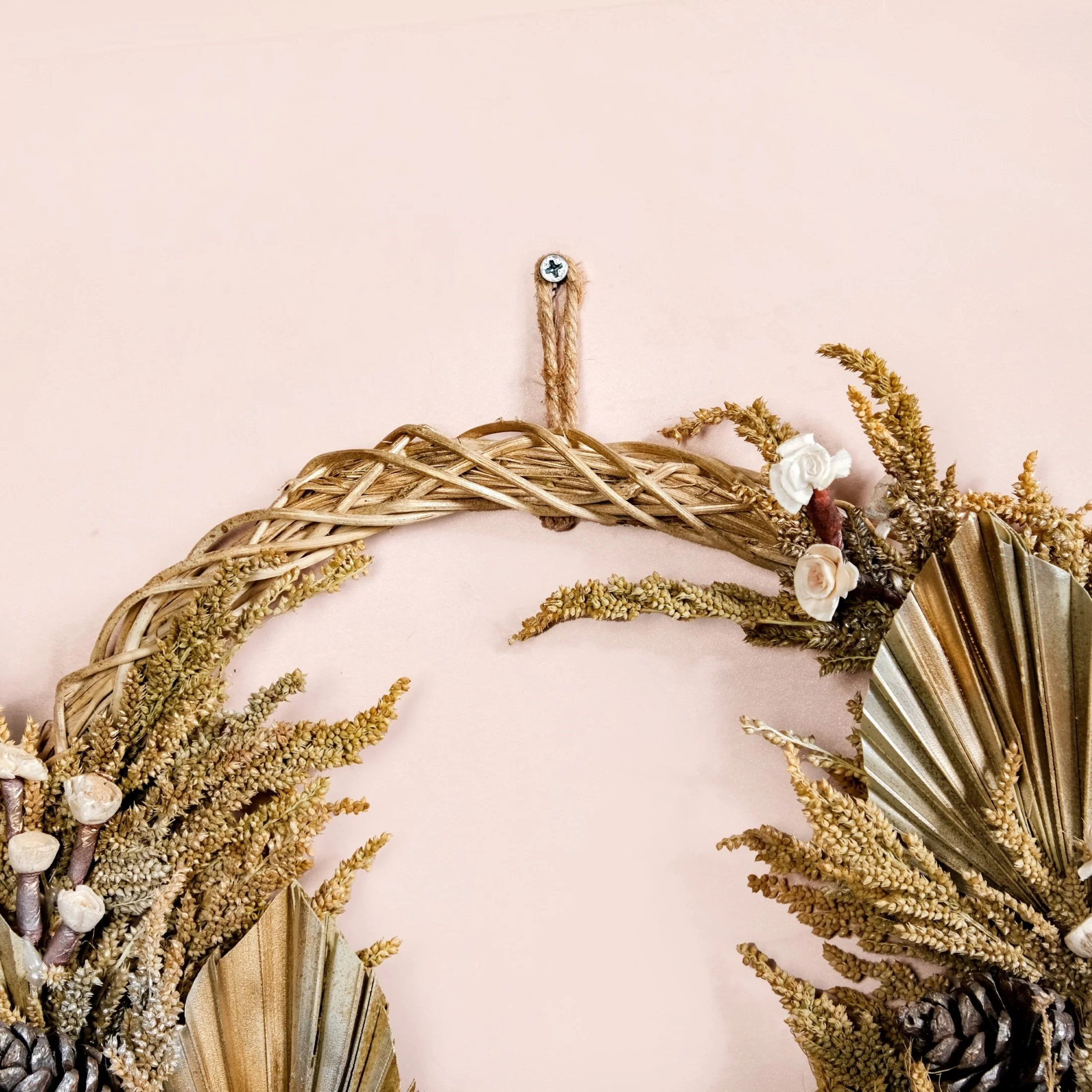 Dried Palm Leaf Sustainable Wreath - Image 6