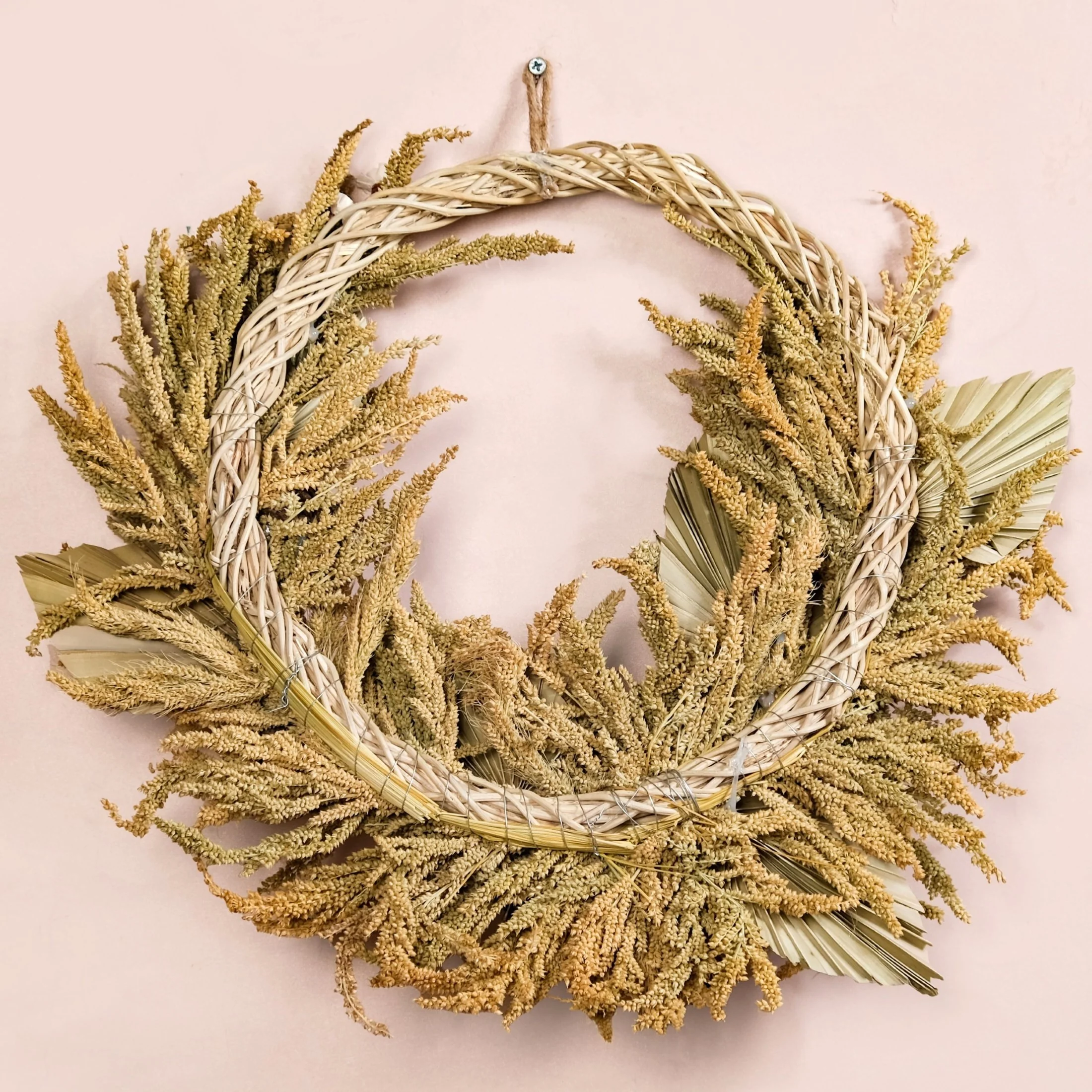 Dried Palm Leaf Sustainable Wreath - Image 7