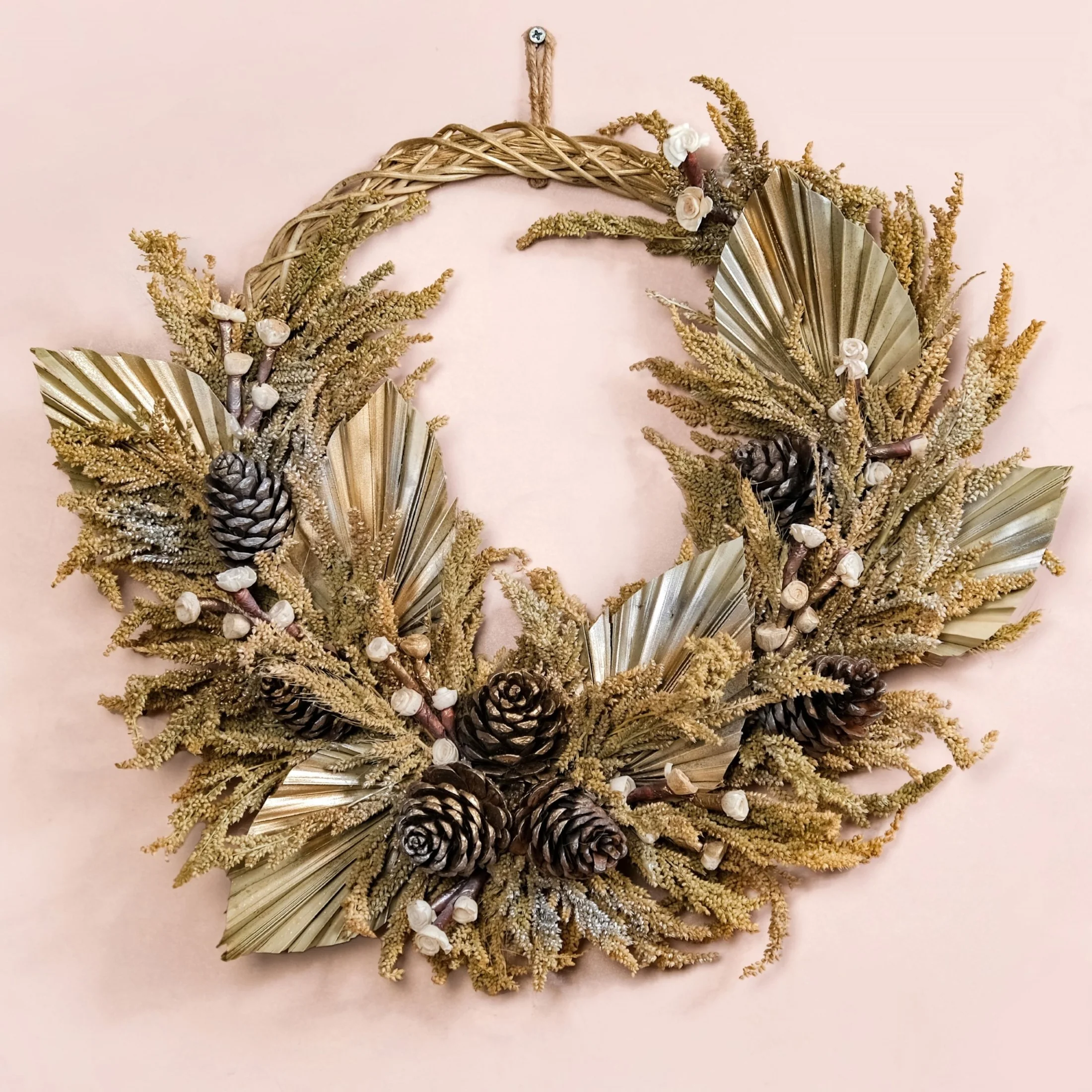 Dried Palm Leaf Sustainable Wreath - Image 8