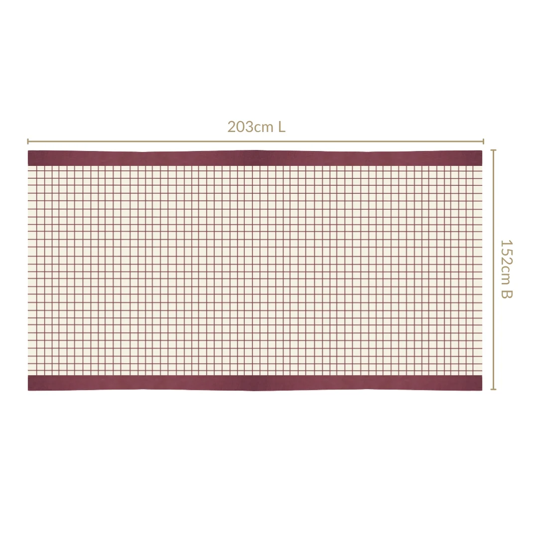 Dusty Mauve 6 Seater Pure Cotton Tablecloth 203x152cm - Image 4