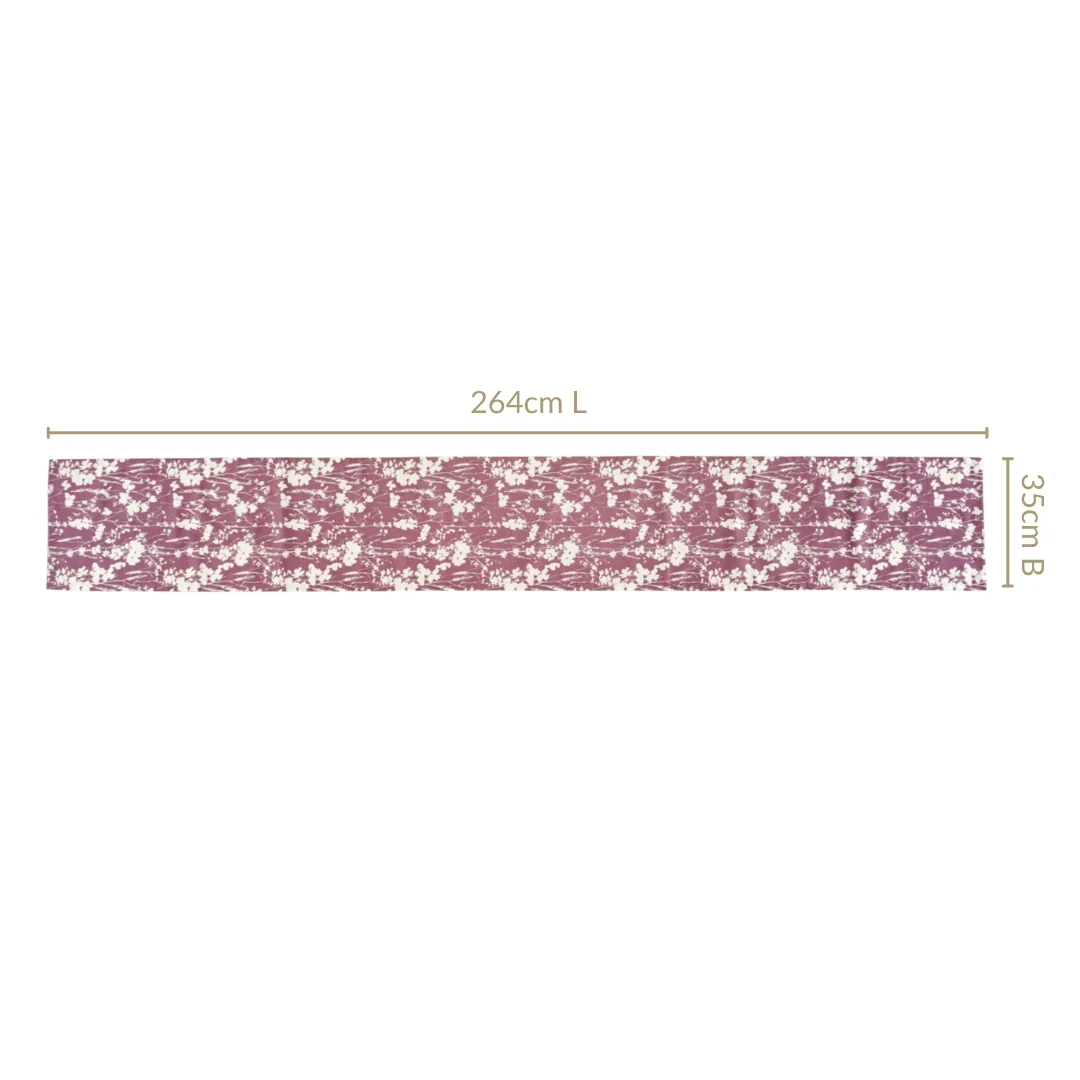 Dusty Mauve 8 Seater Cotton Water Resistant Runner 264x35cm - Image 4