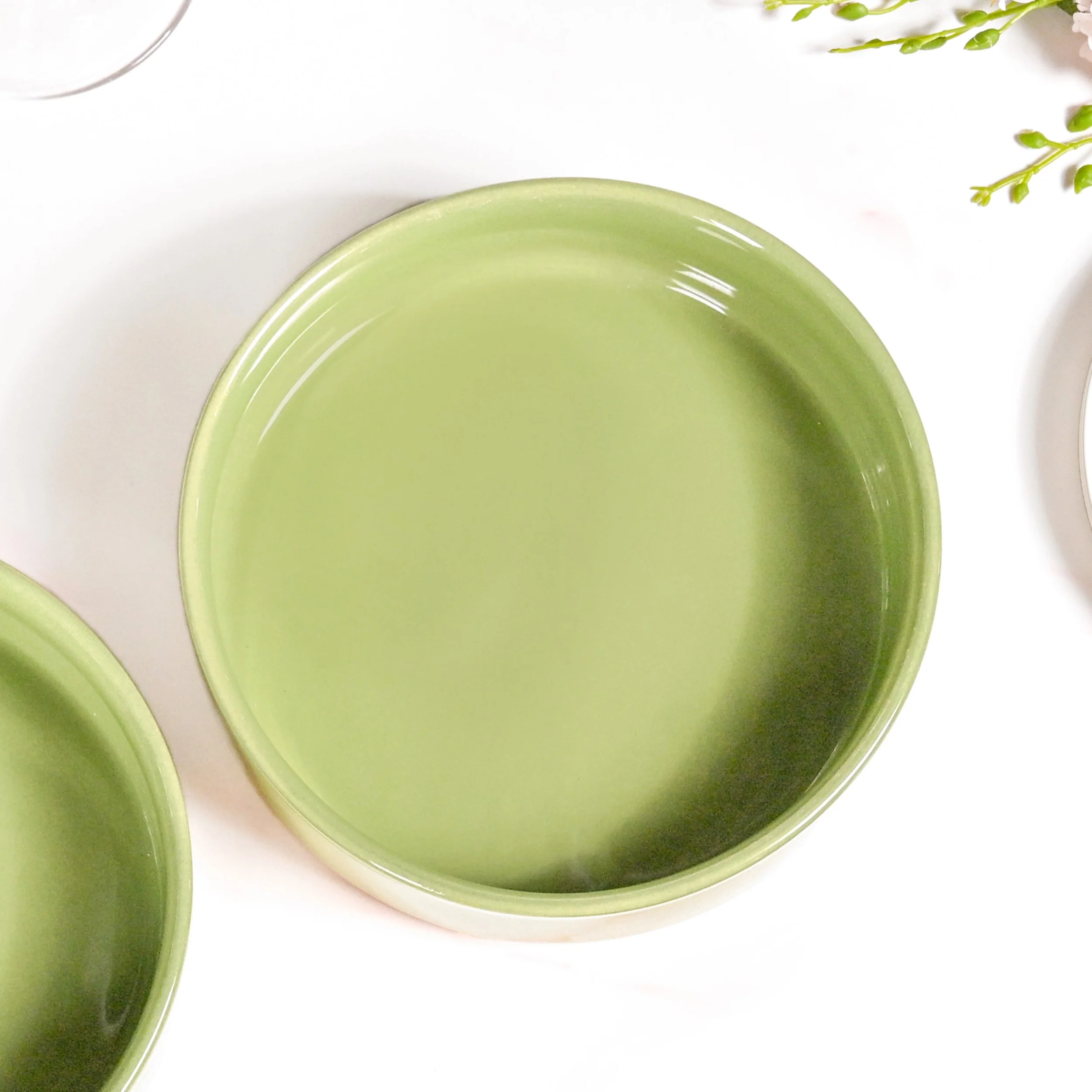 Earthy Small Serving Bowl Green Set Of 2 600ml - Image 3