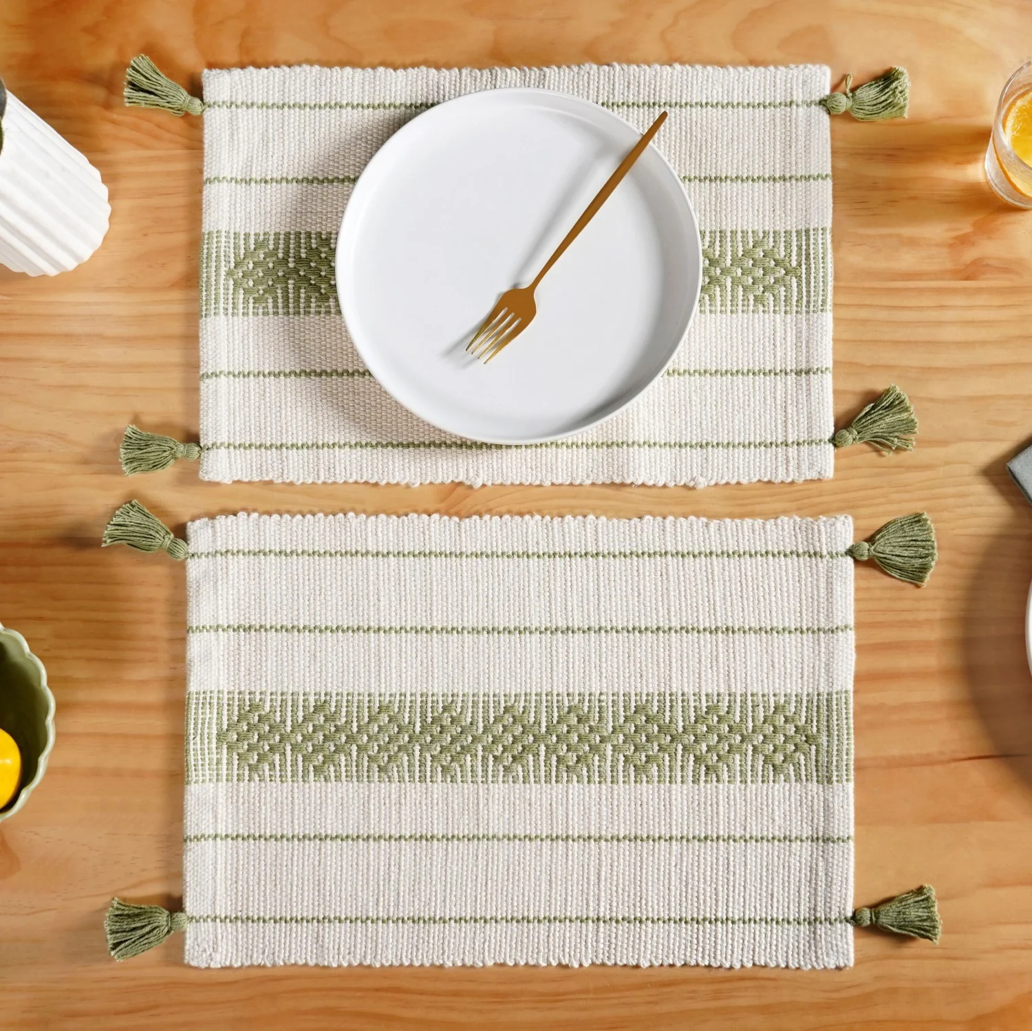 Ecofriendly Cotton Weaving Placemat Set Of 6 - Image 2