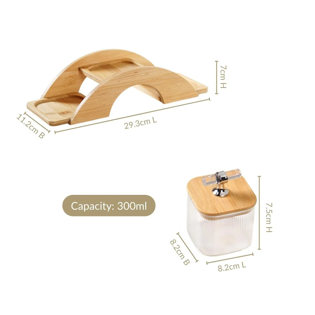 Elegant Airtight Jars With Stand Set Of 4 300ml - Image 6