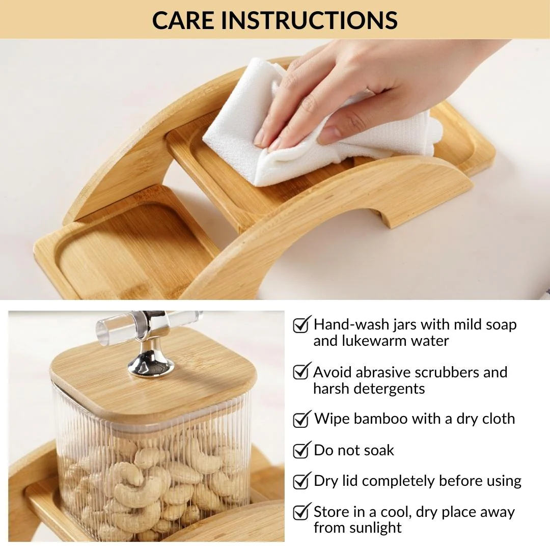 Elegant Airtight Jars With Stand Set Of 4 300ml - Image 9
