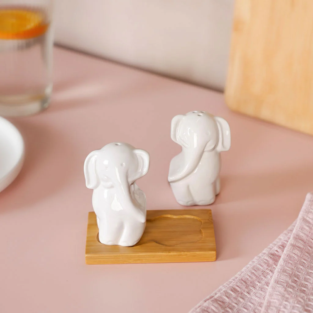 Elephant Salt And Pepper Shakers With Stand - Image 7