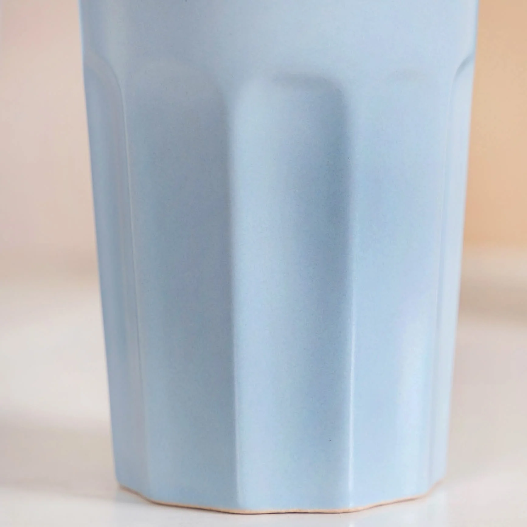 Embossed Baby Blue Ceramic Tumbler Set Of 4 380ml - Image 6