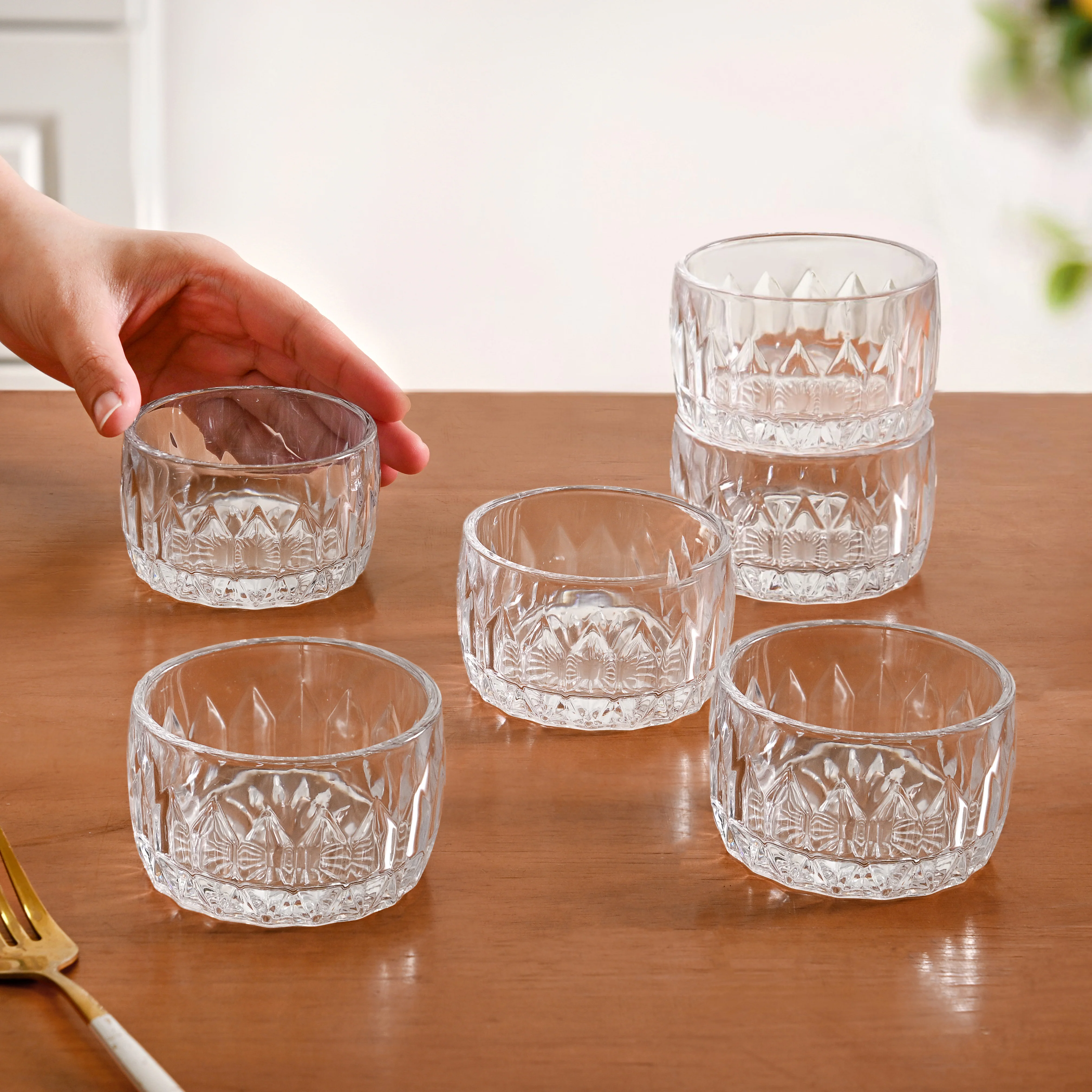 Embossed Side Bowl Set Of 6 160ml - Image 2