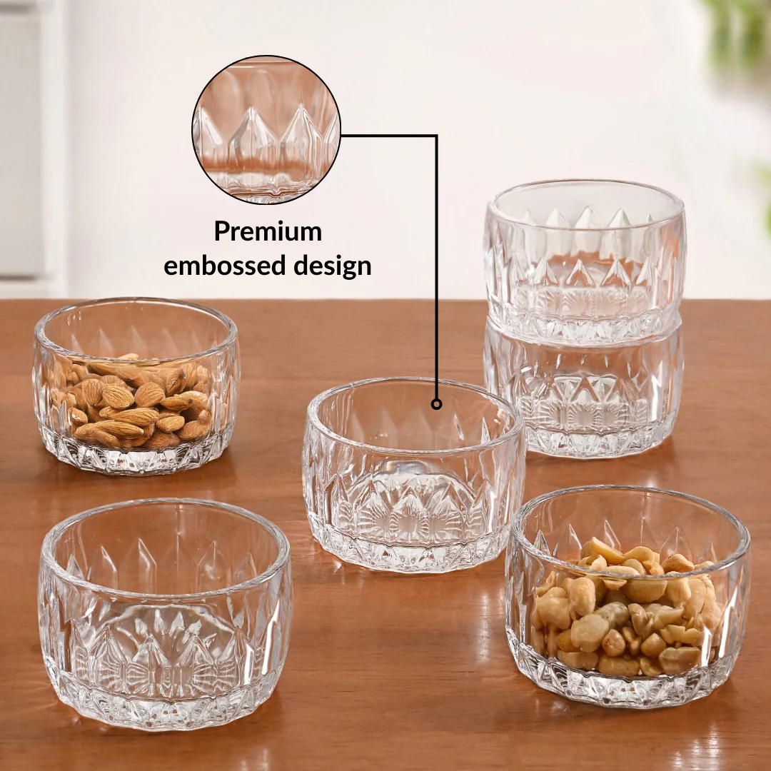 Embossed Side Bowl Set Of 6 160ml - Image 3