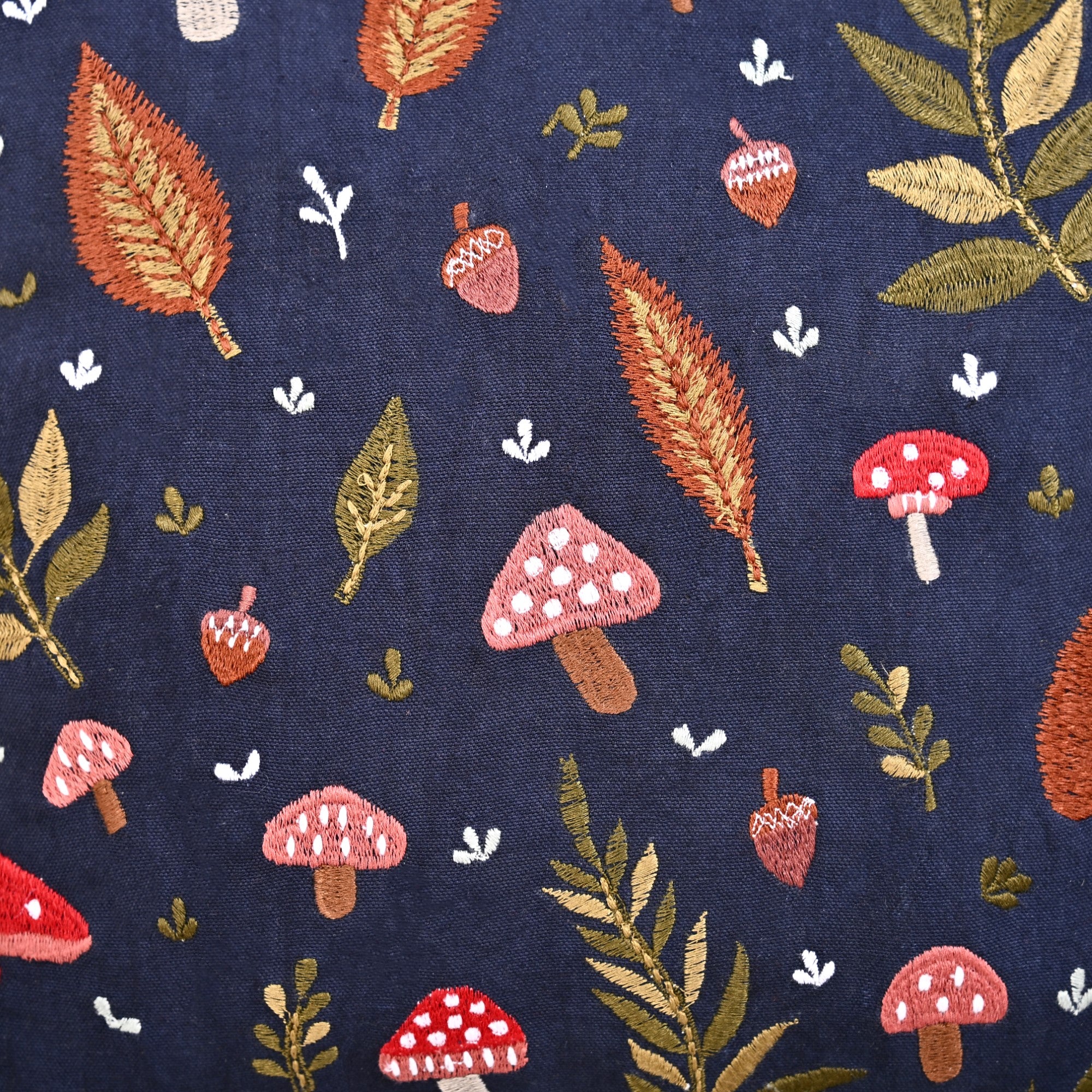 Enchanted Foliage Embroidered Sofa Cushion Cover 40x40cm - Image 3
