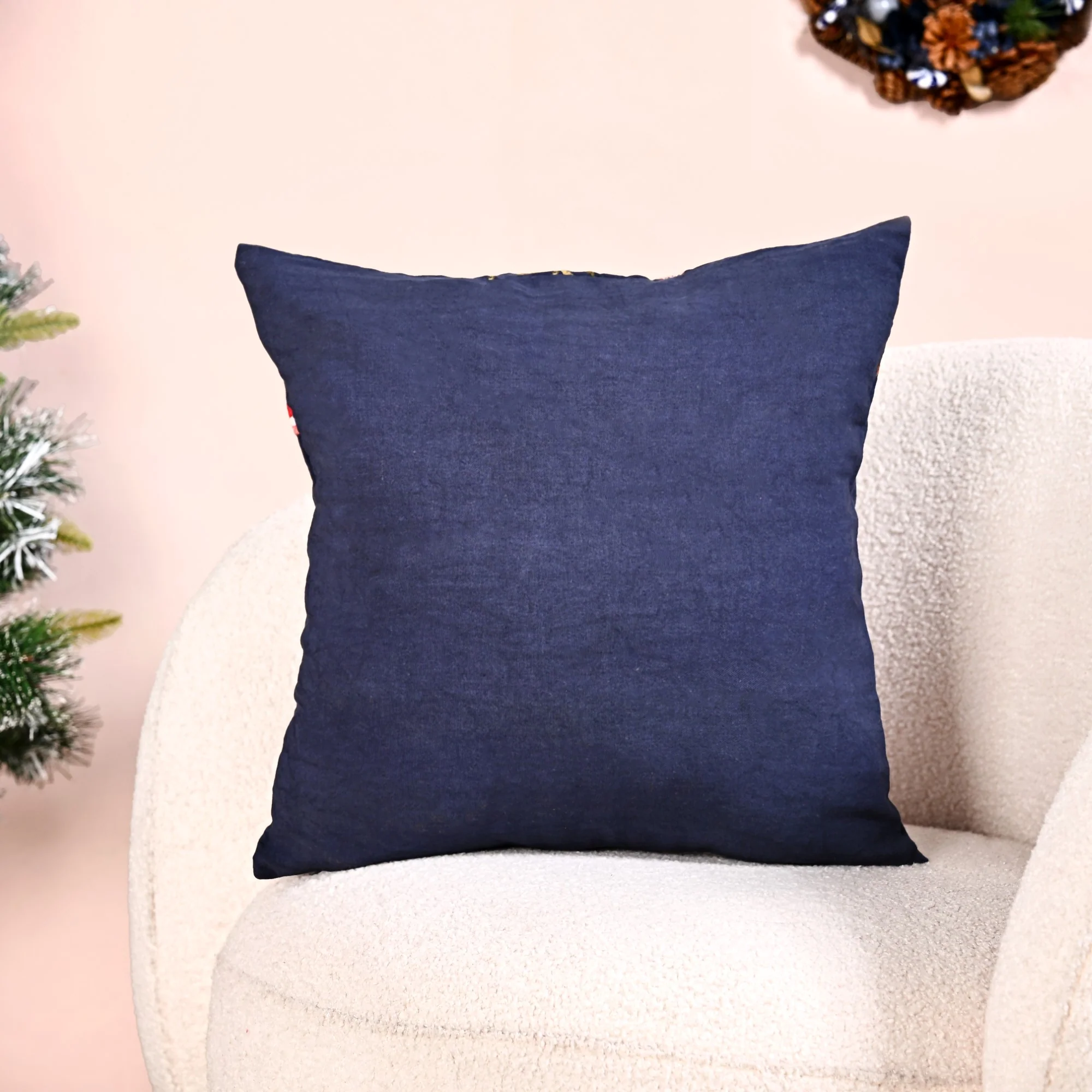 Enchanted Foliage Embroidered Sofa Cushion Cover 40x40cm - Image 7