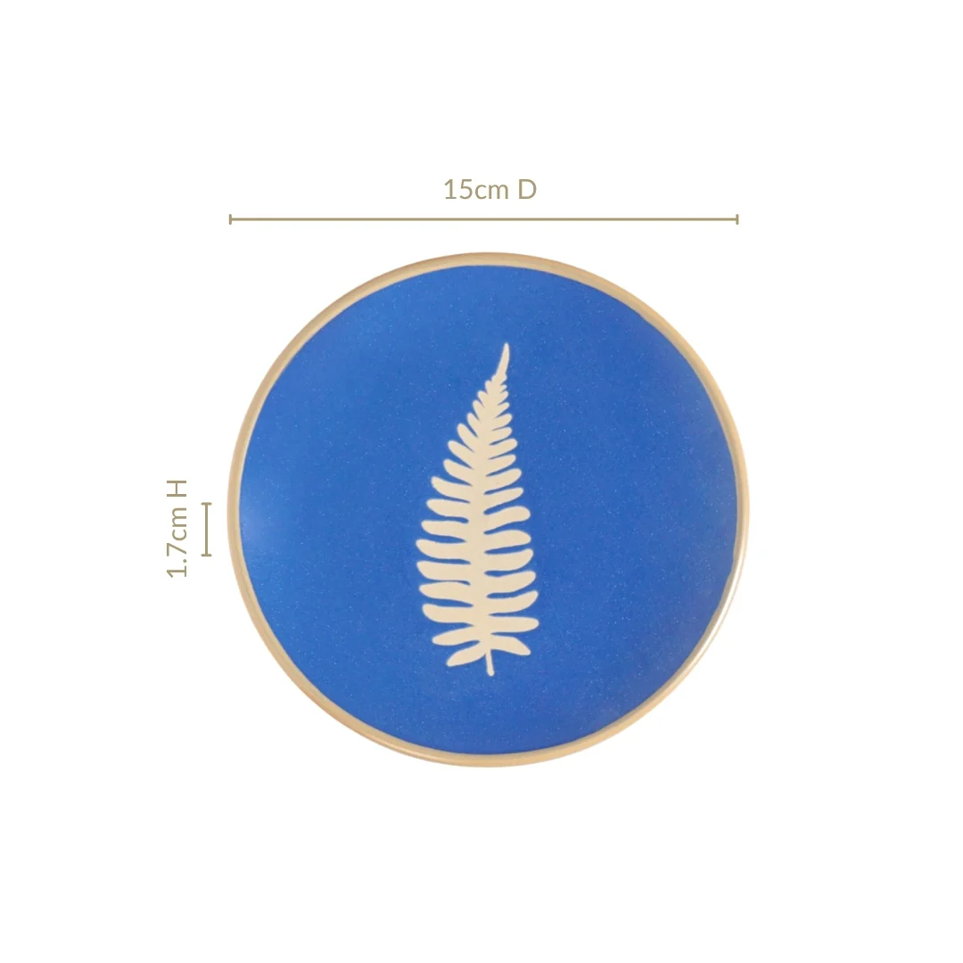 Fern Ceramic Dessert Plate Set Of 4 15cm - Image 4