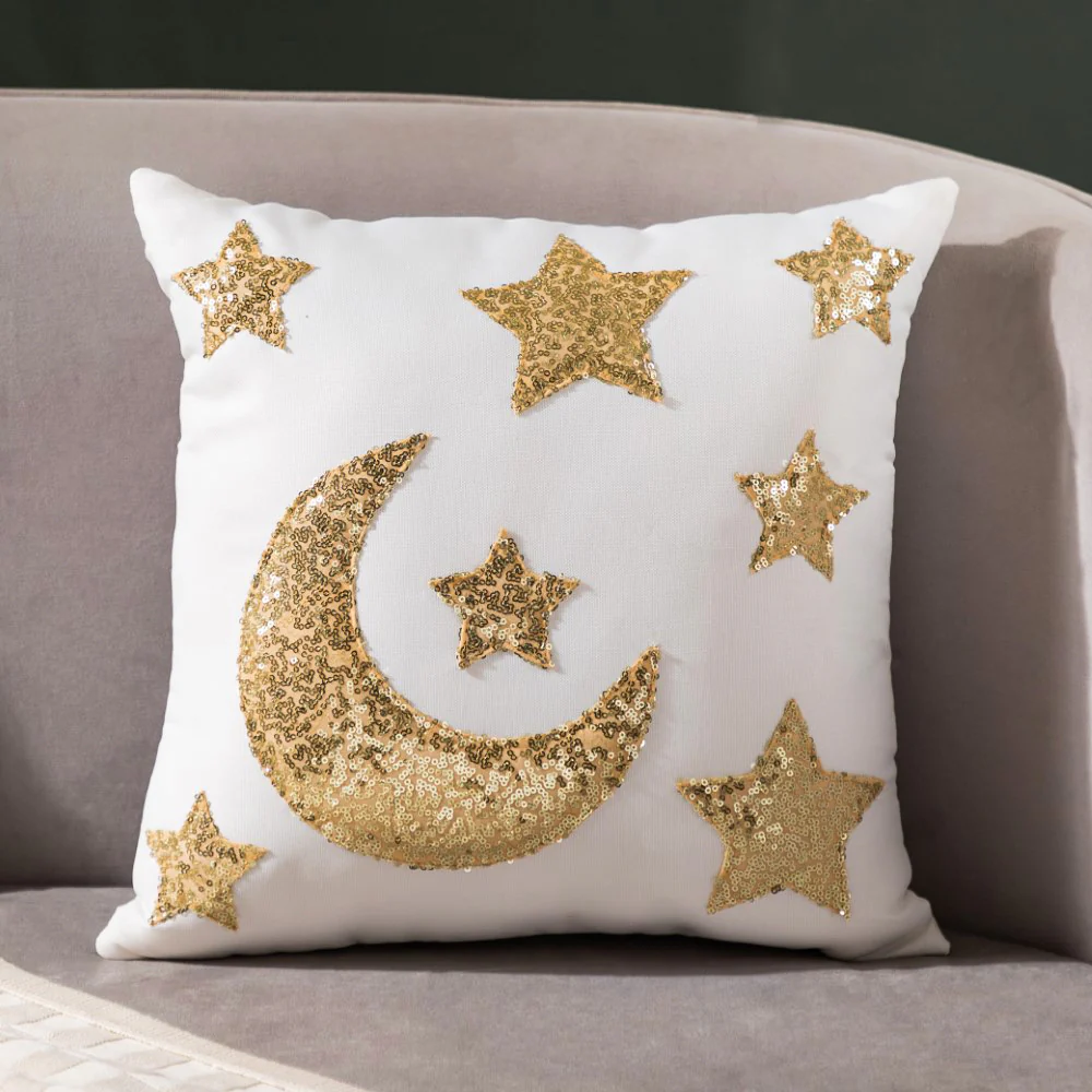 Festive Celestial Cushion Cover Set Of 2 16x16 Inch - Image 3