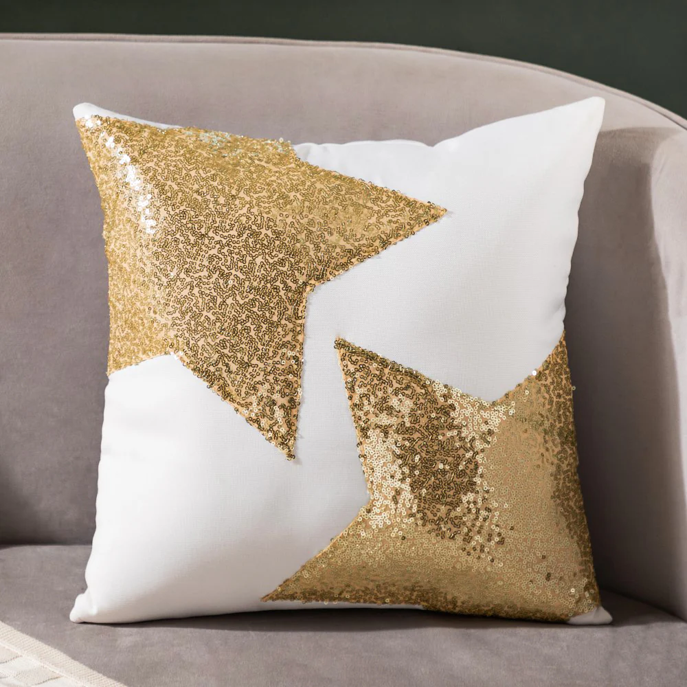 Festive Celestial Cushion Cover Set Of 2 16x16 Inch - Image 4