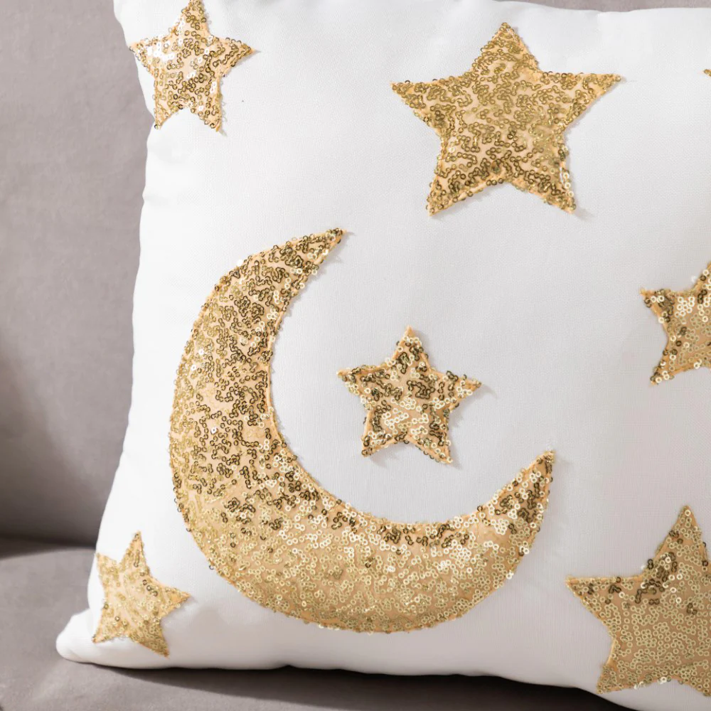 Festive Celestial Cushion Cover Set Of 2 16x16 Inch - Image 5