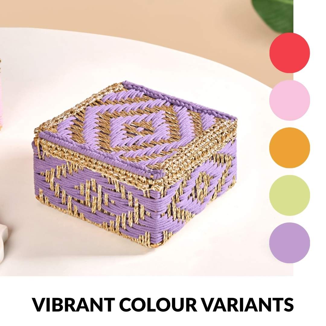 Festive Handcrafted Hamper Basket Gold And Purple - Image 8