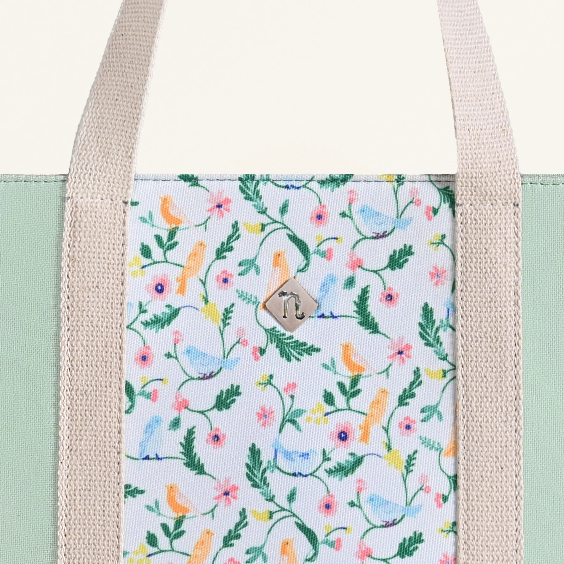 Floracore Canvas Tote Bag Mint - Image 6