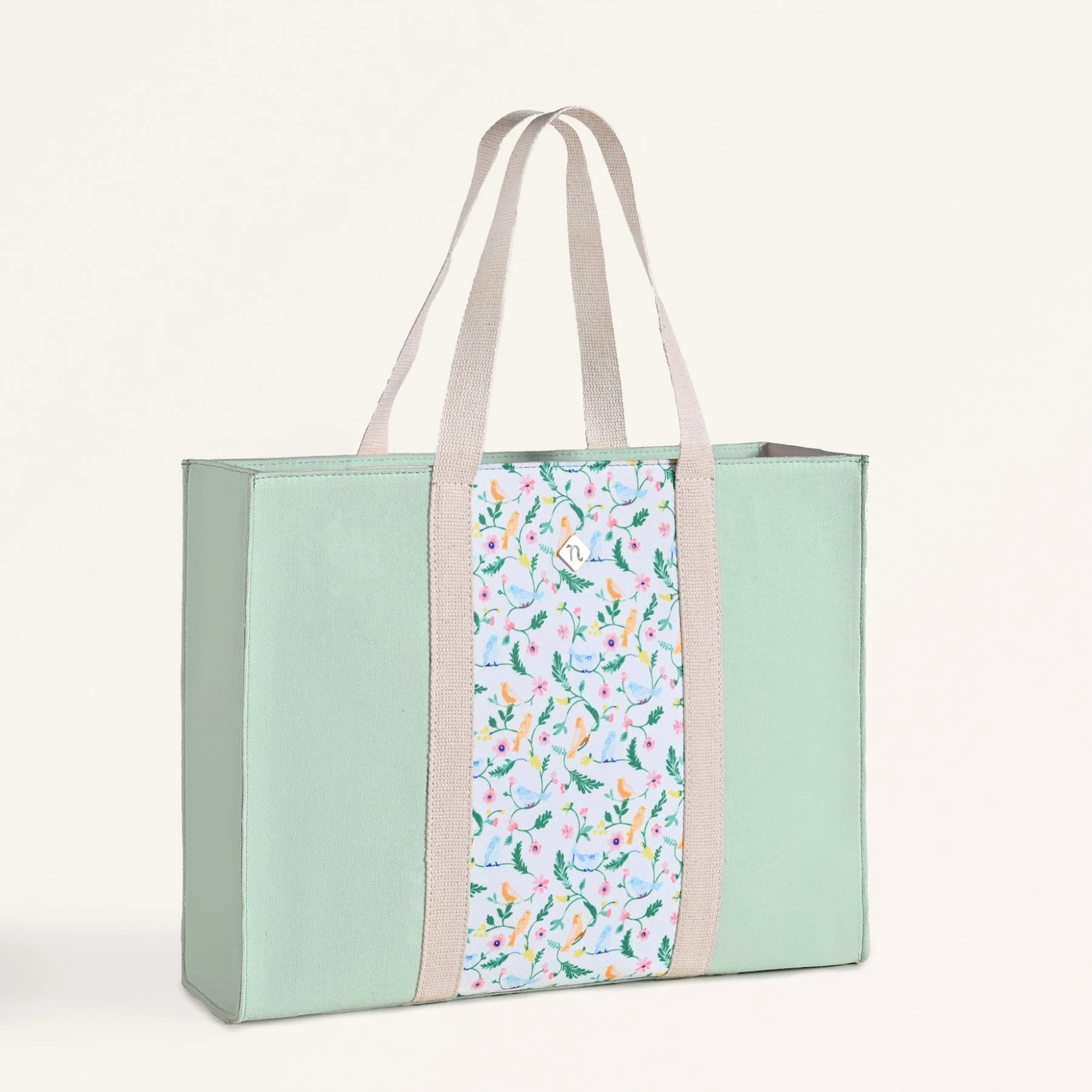 Floracore Canvas Tote Bag Mint - Image 9