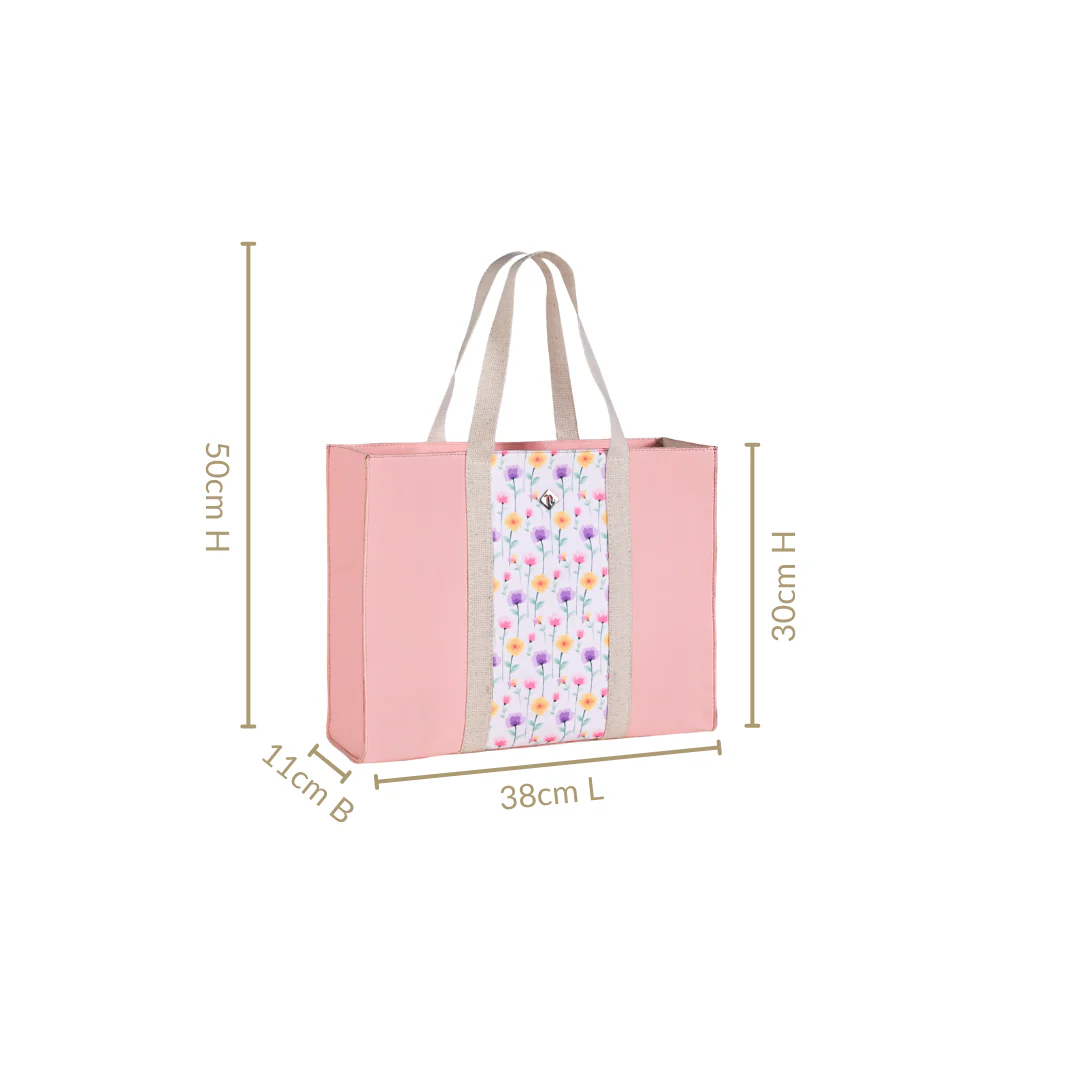 Floracore Canvas Tote Bag Pink - Image 3