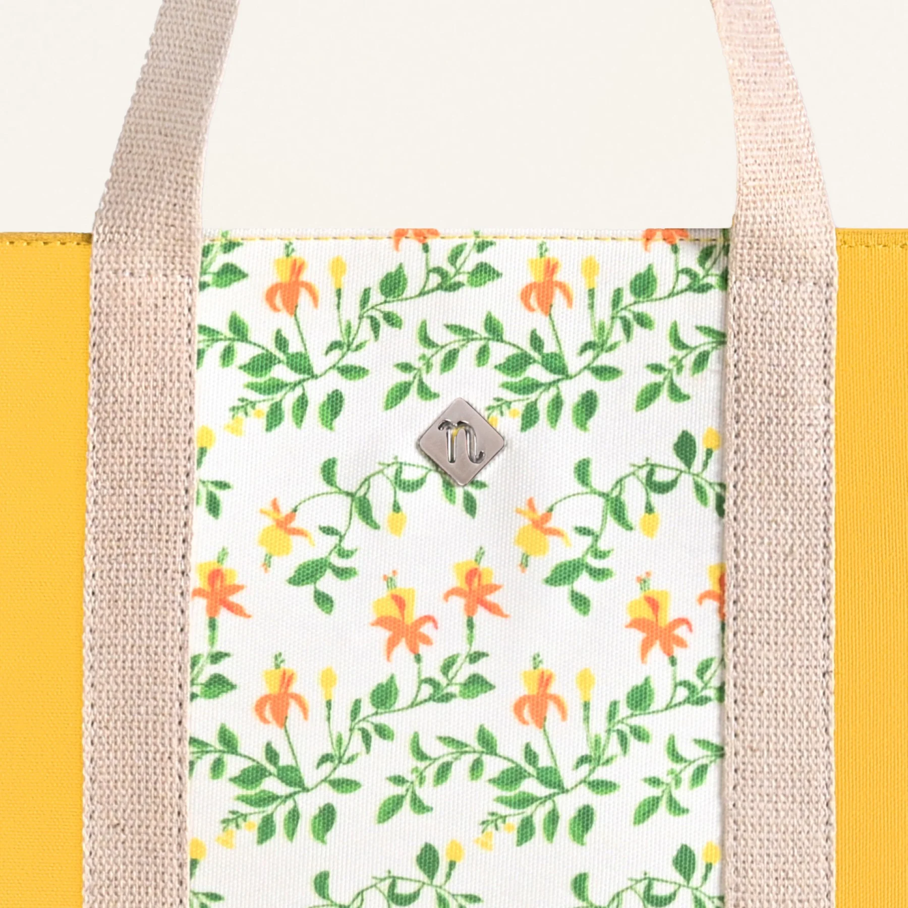 Floracore Canvas Tote Bag Yellow - Image 6