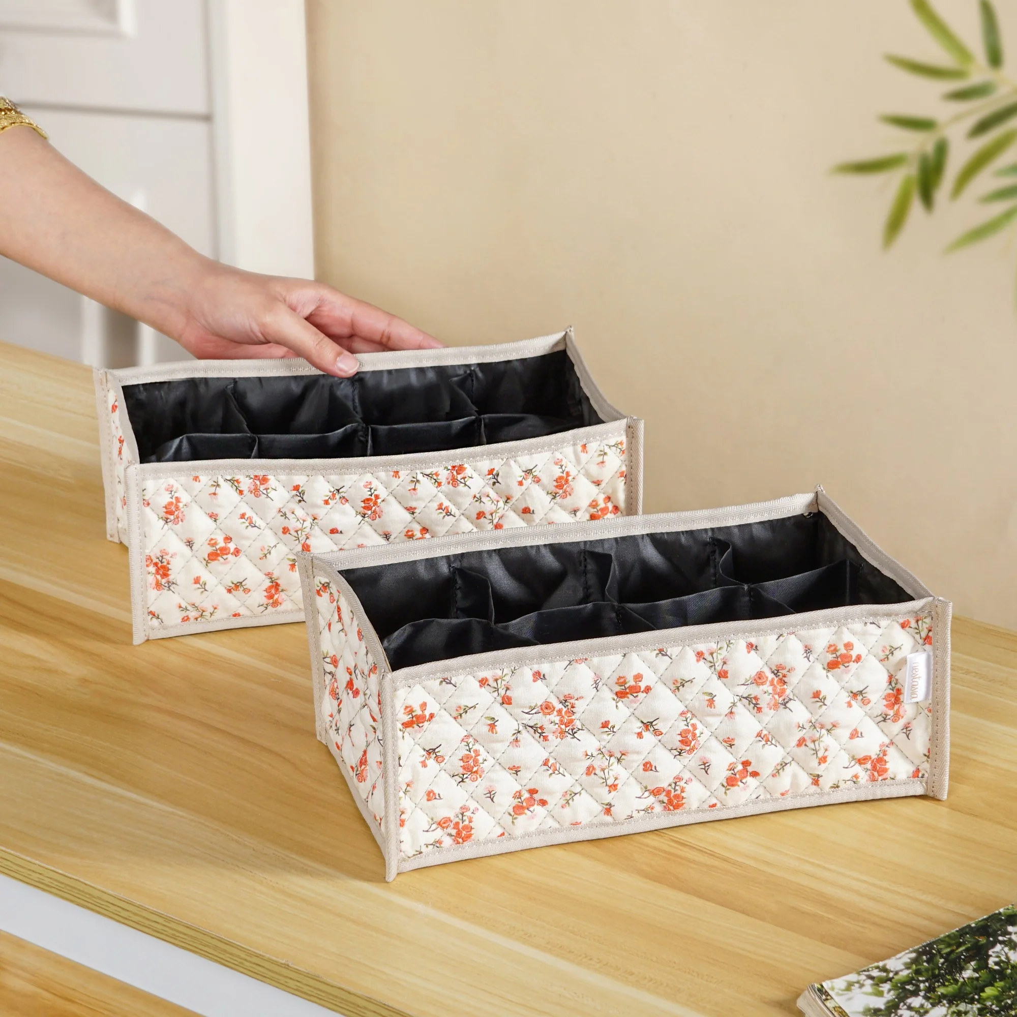 FloraFold Wardrobe Organizer Set Of 2 Coral - Image 3