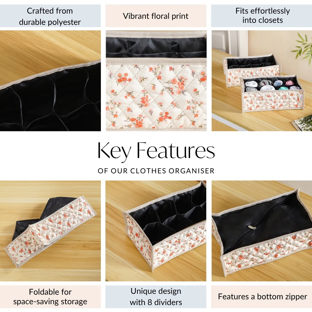 FloraFold Wardrobe Organizer Set Of 2 Coral - Image 5