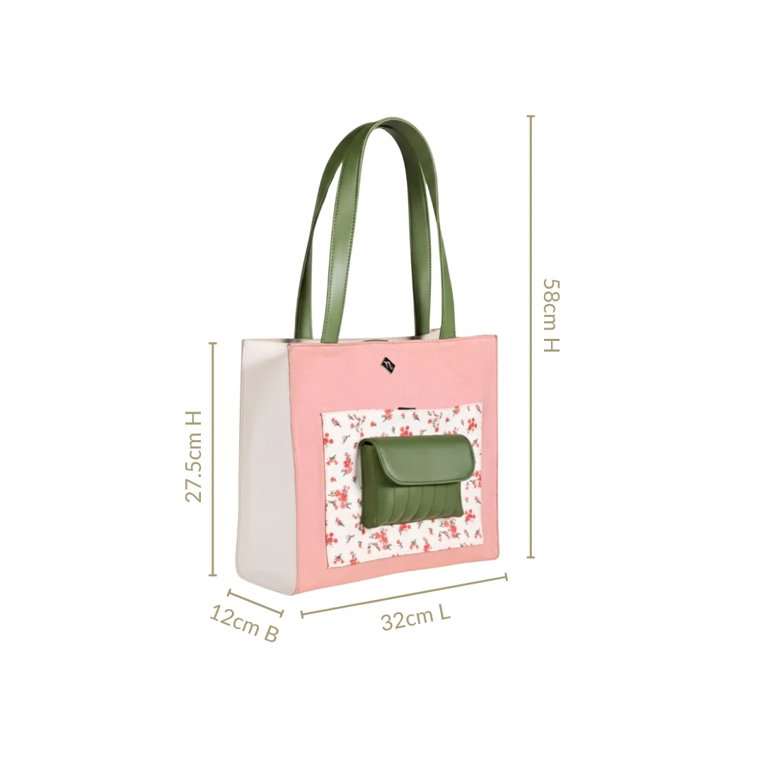 Floral Canvas Tote Bag - Image 4