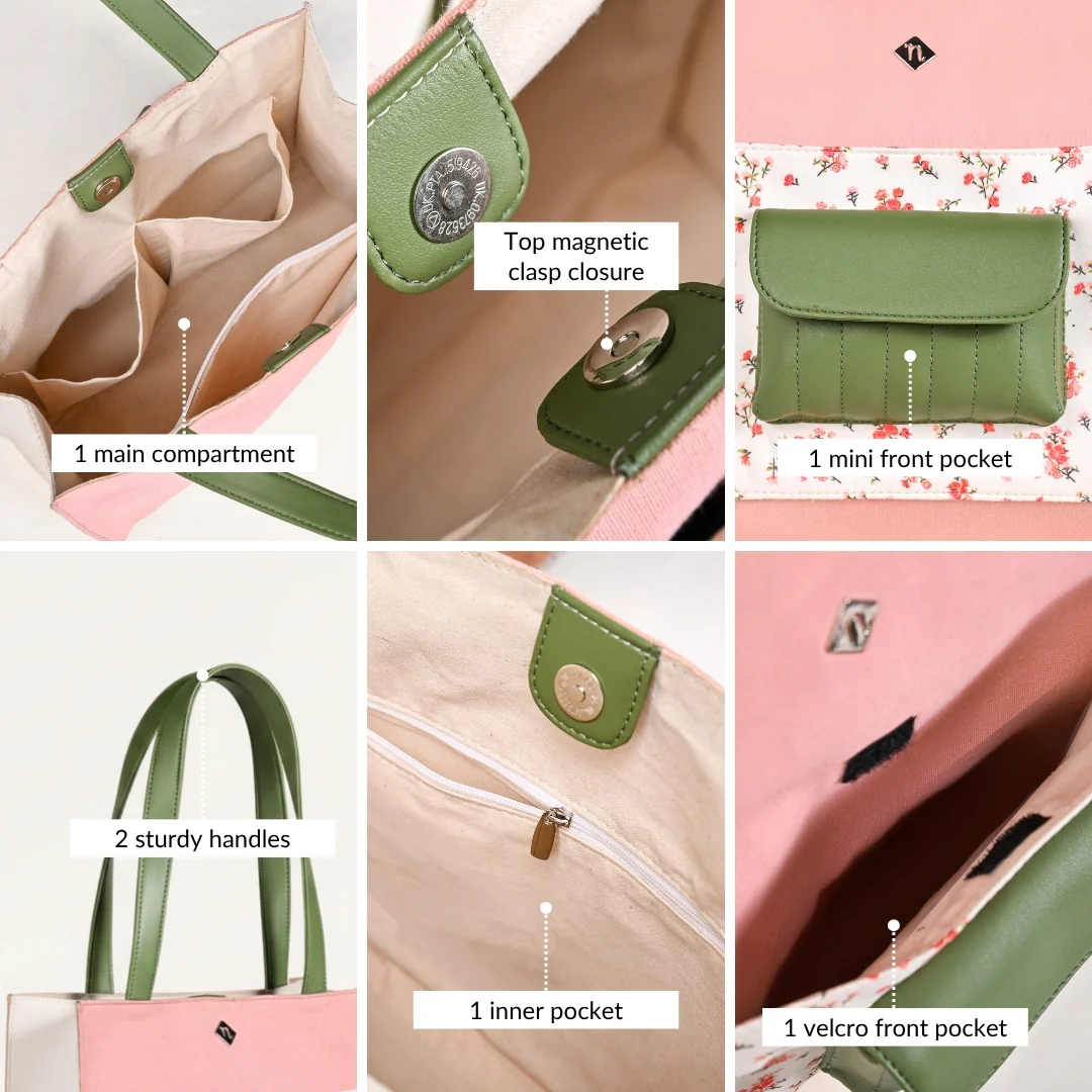 Floral Canvas Tote Bag - Image 6