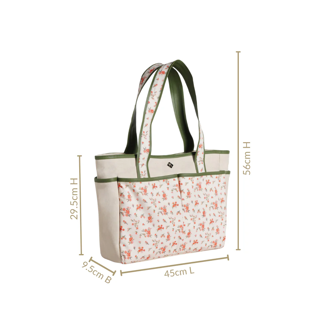 Floral Cotton Canvas Tote Bag - Image 3