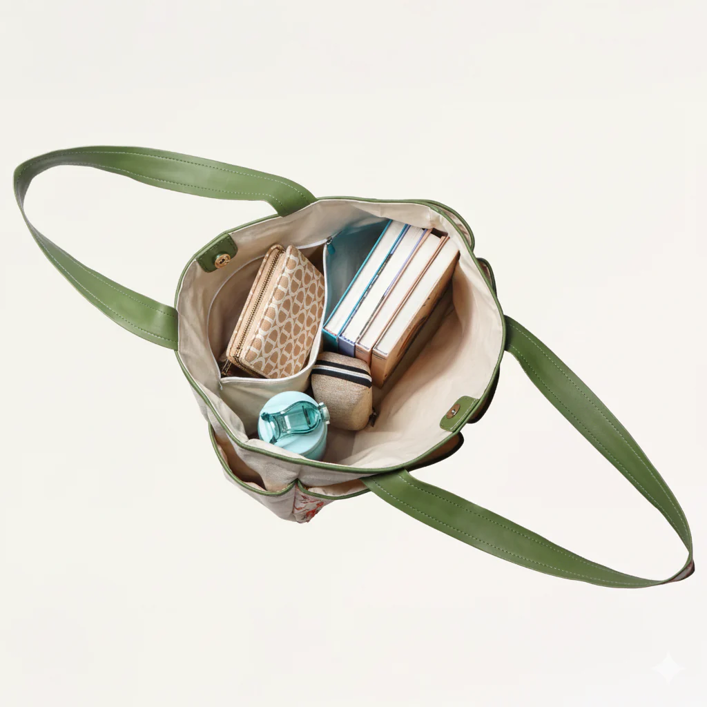 Floral Cotton Canvas Tote Bag - Image 8