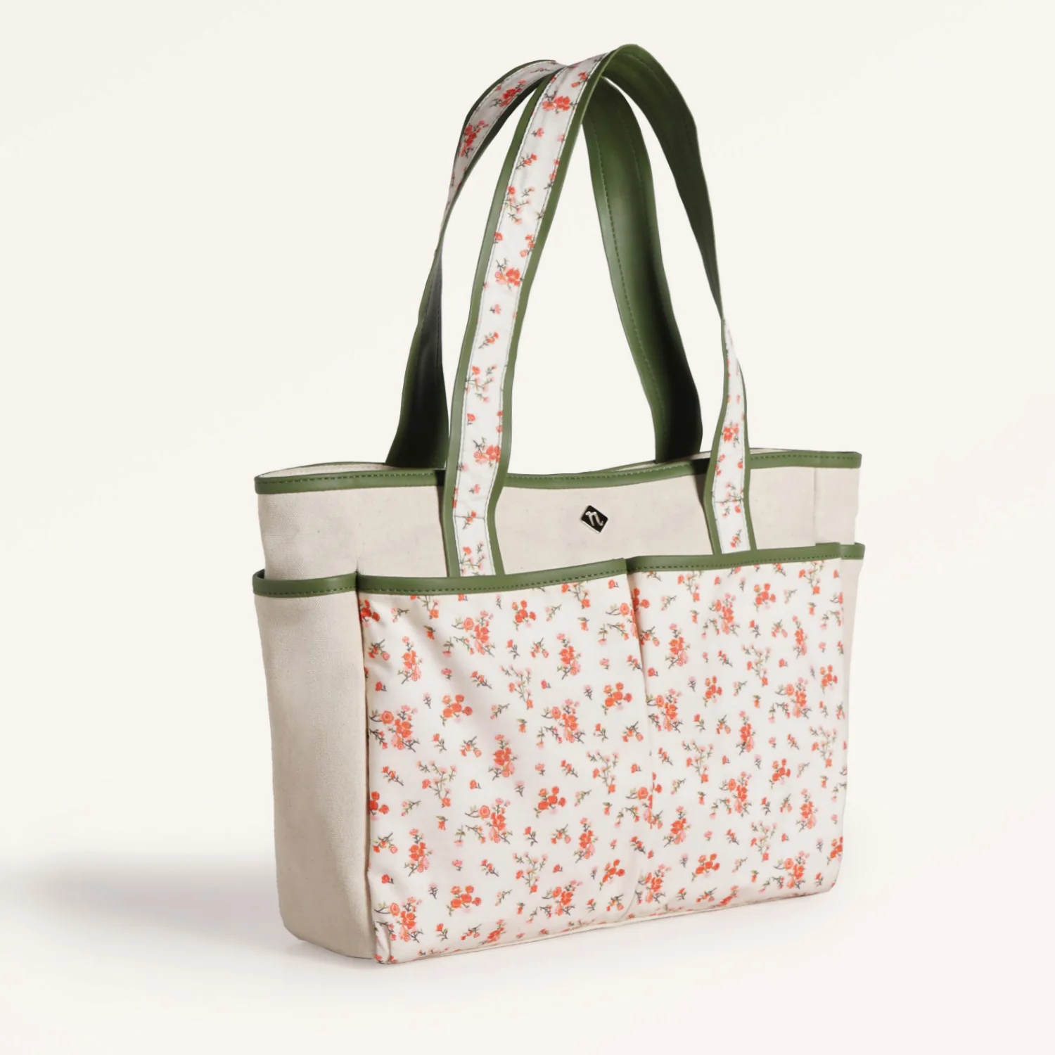 Floral Cotton Canvas Tote Bag - Image 9