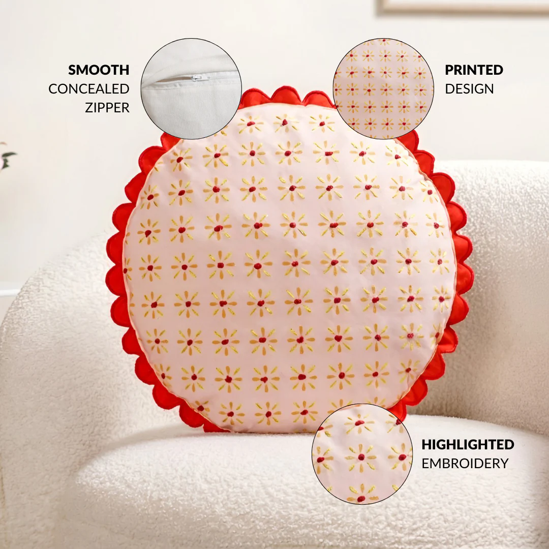 Bloom Era Gaillardia Cotton Cushion Cover 43cm - Image 2