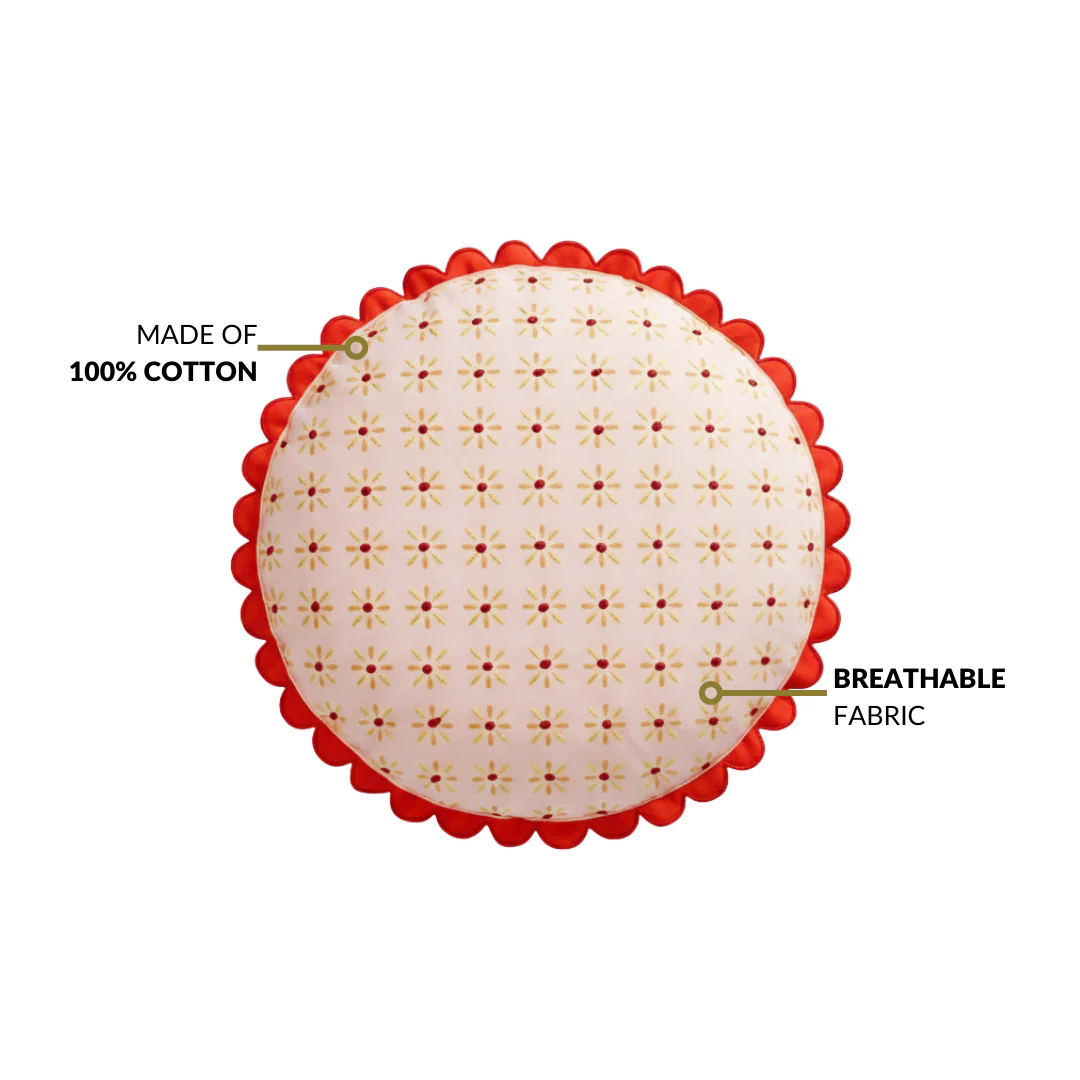 Bloom Era Gaillardia Cotton Cushion Cover 43cm - Image 4
