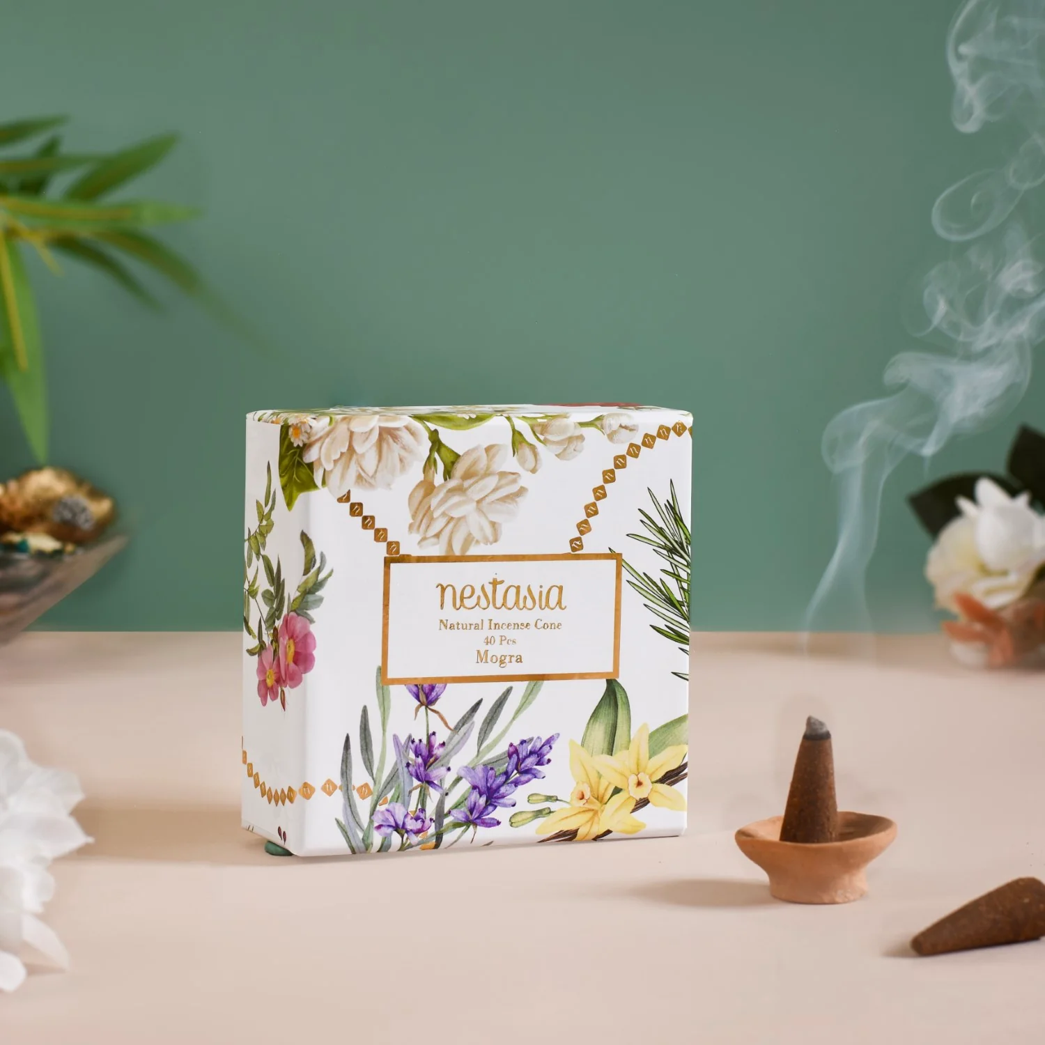 Floral Fragrant Incense Cones Set Of 5 - Image 10