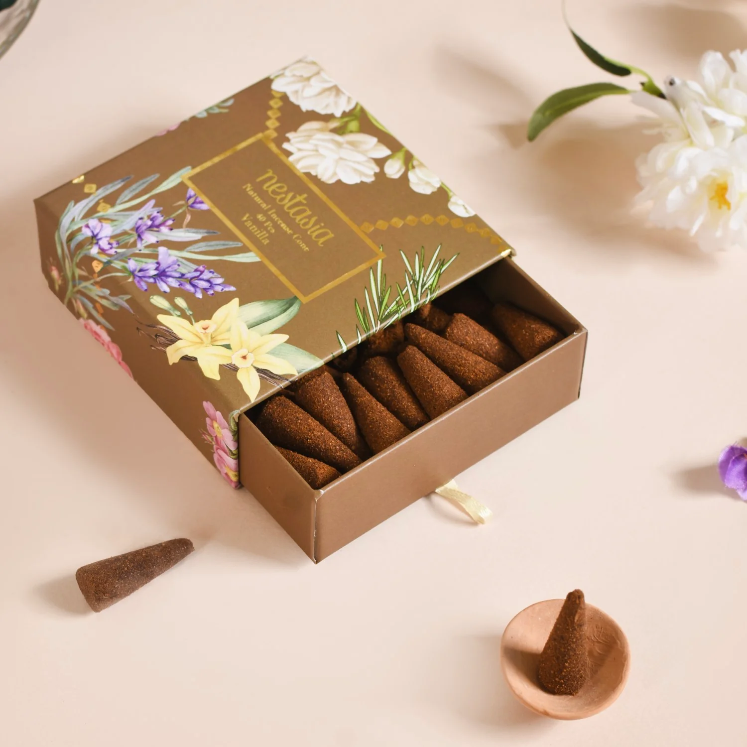 Floral Fragrant Incense Cones Set Of 5 - Image 11