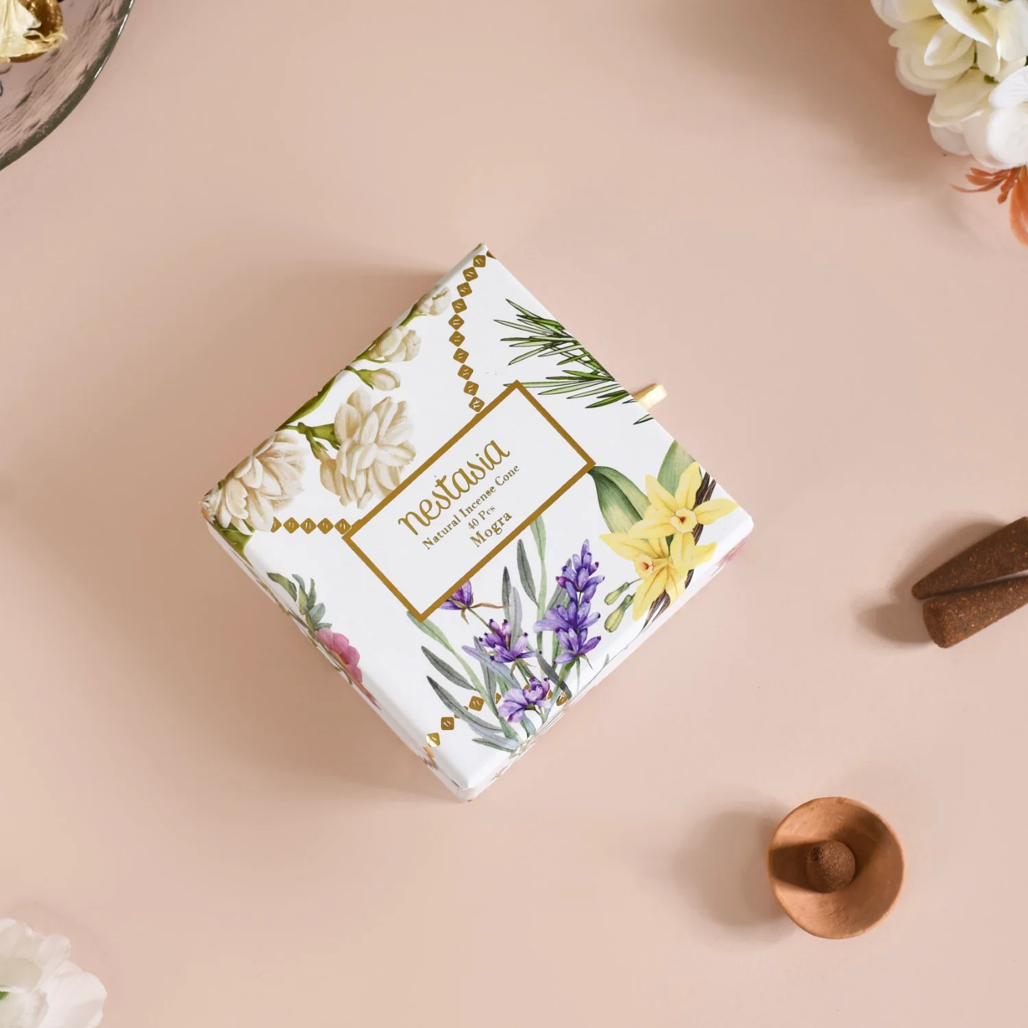 Floral Fragrant Incense Cones Set Of 5 - Image 9