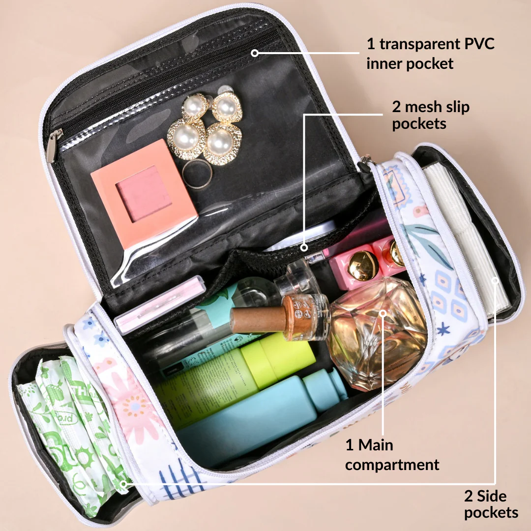 Floral Travel Organiser With Side Pockets - Image 7