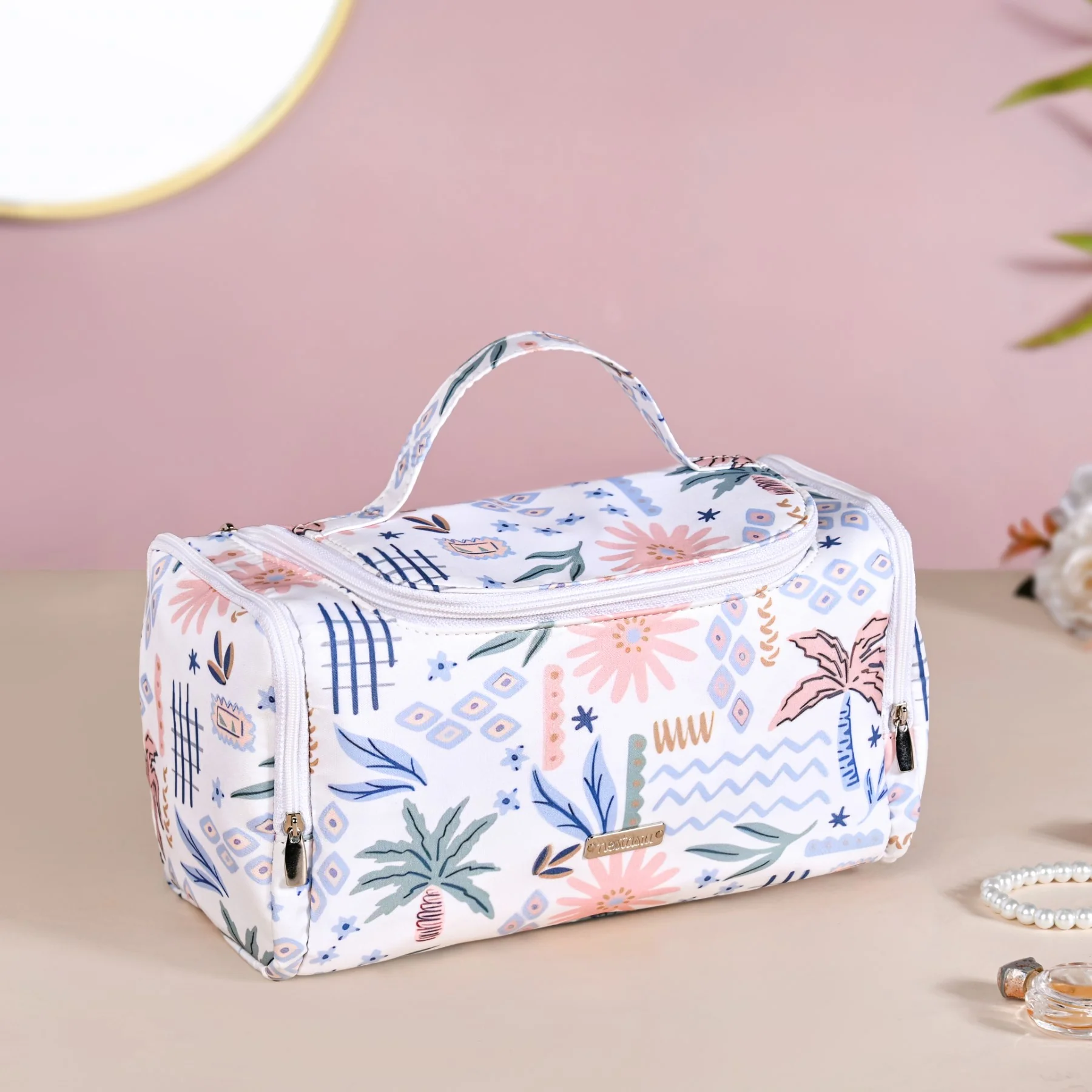 Floral Travel Organiser With Side Pockets - Image 8