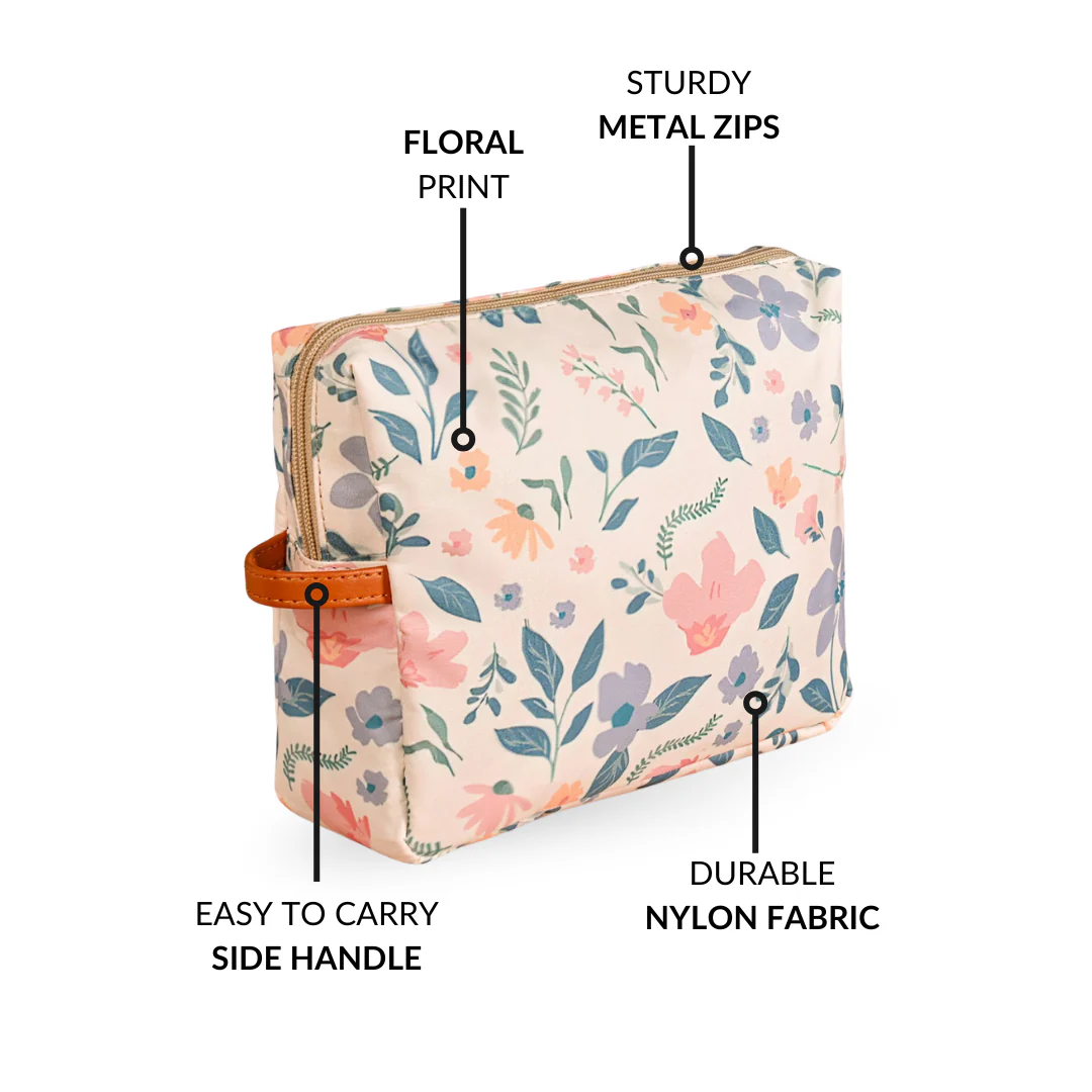 Floral Travel Toiletry Kit Bag Set Of 2 - Image 7