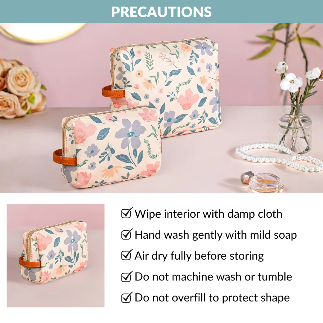 Floral Travel Toiletry Kit Bag Set Of 2 - Image 8