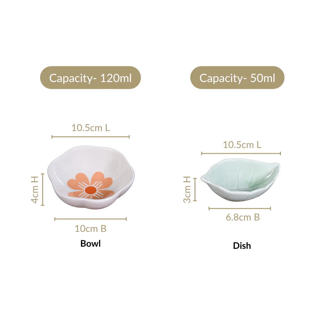 Flower Leaf Snack Platter Set - Image 4