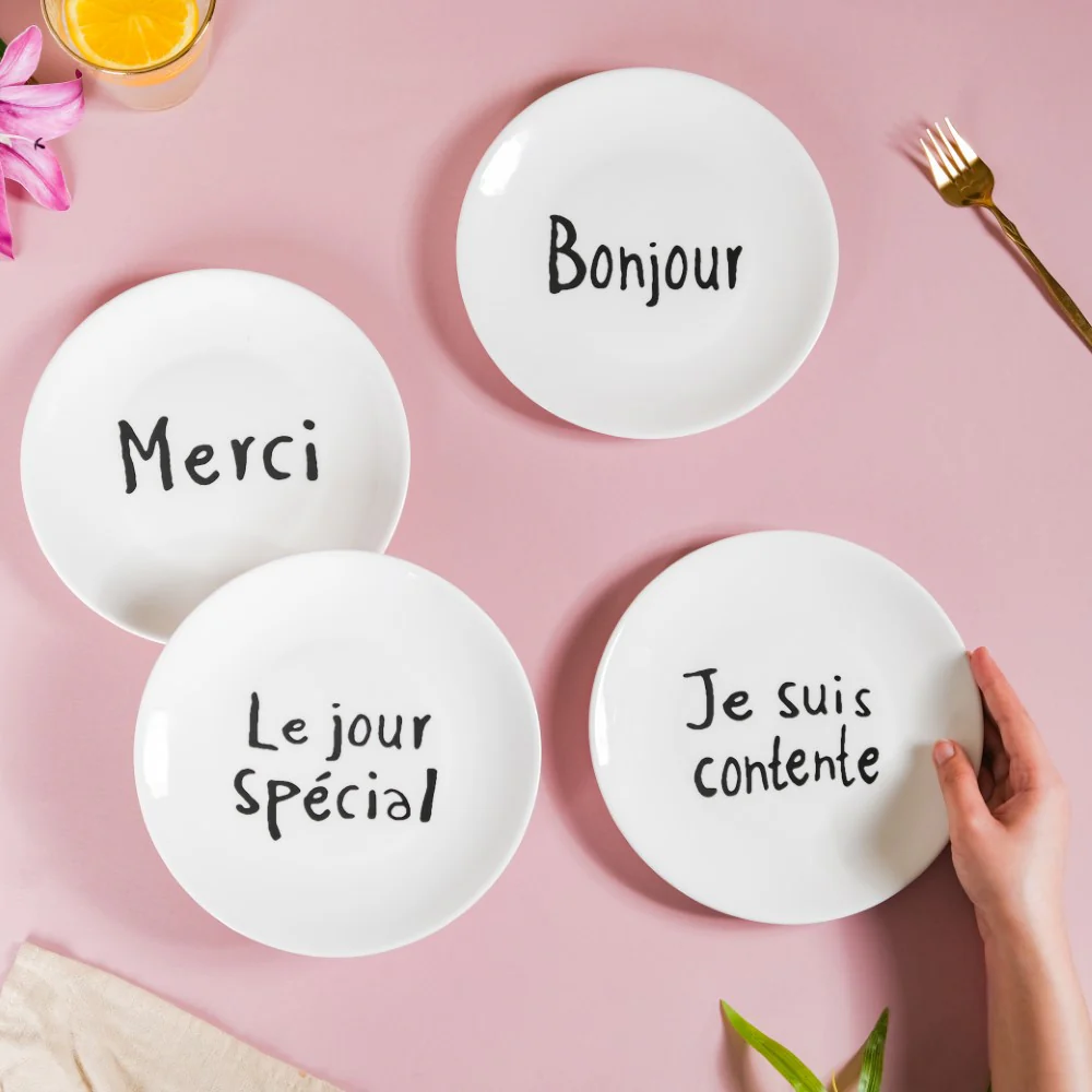 French Plates Set of 4 - Image 3