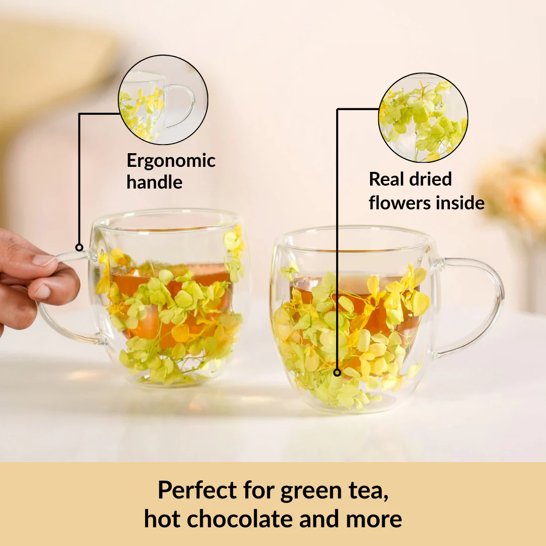 Fresh Florals Double Walled Mug Set Of 2 250ml - Image 5