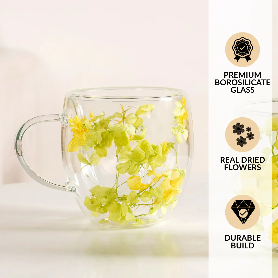 Fresh Florals Double Walled Mug Set Of 2 250ml - Image 7