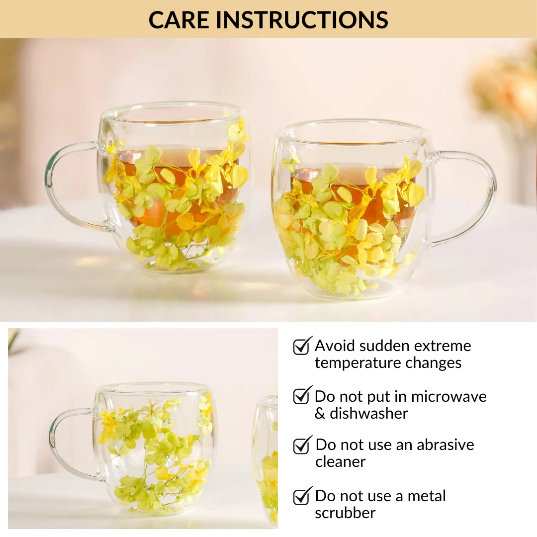 Fresh Florals Double Walled Mug Set Of 2 250ml - Image 8