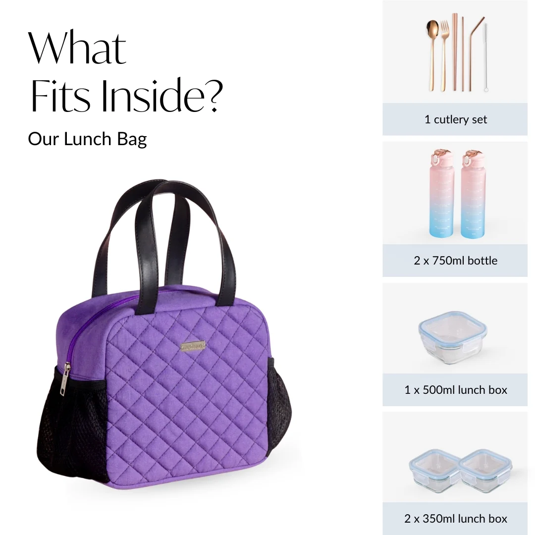 Freshpack Insulated Daily Lunch Bag Purple - Image 5