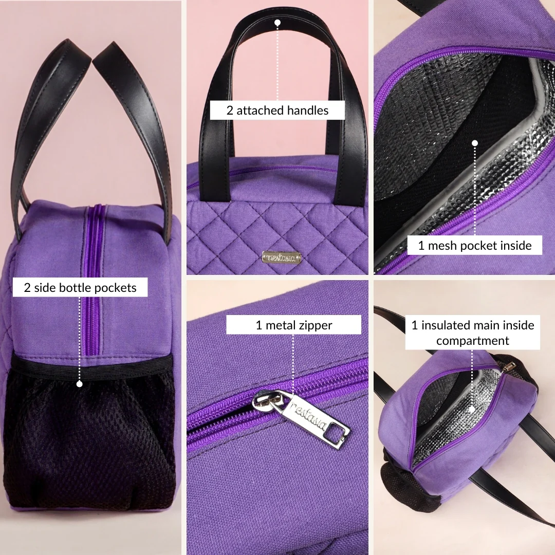 Freshpack Insulated Daily Lunch Bag Purple - Image 6