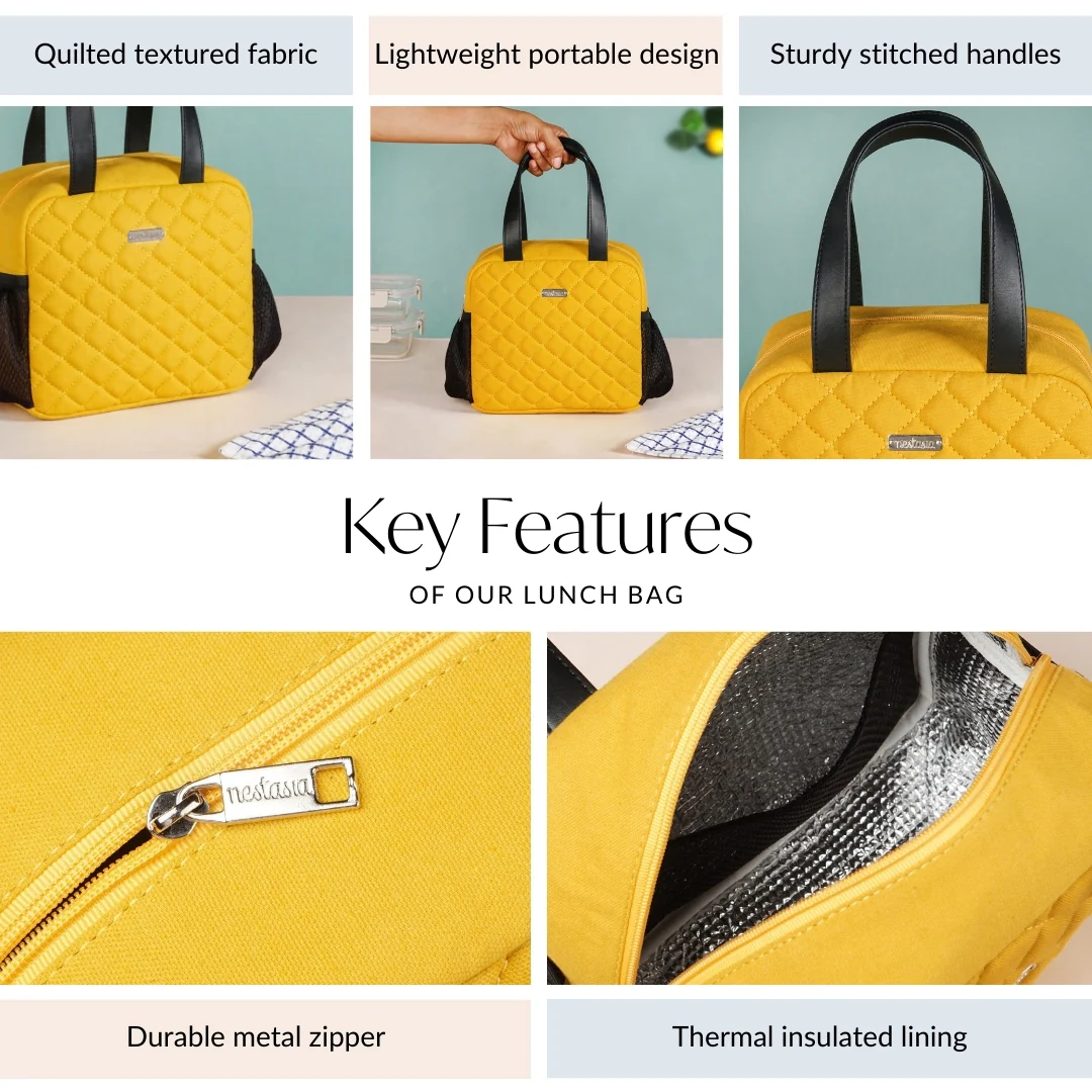 Freshpack Insulated Lunch Tote Yellow - Image 4