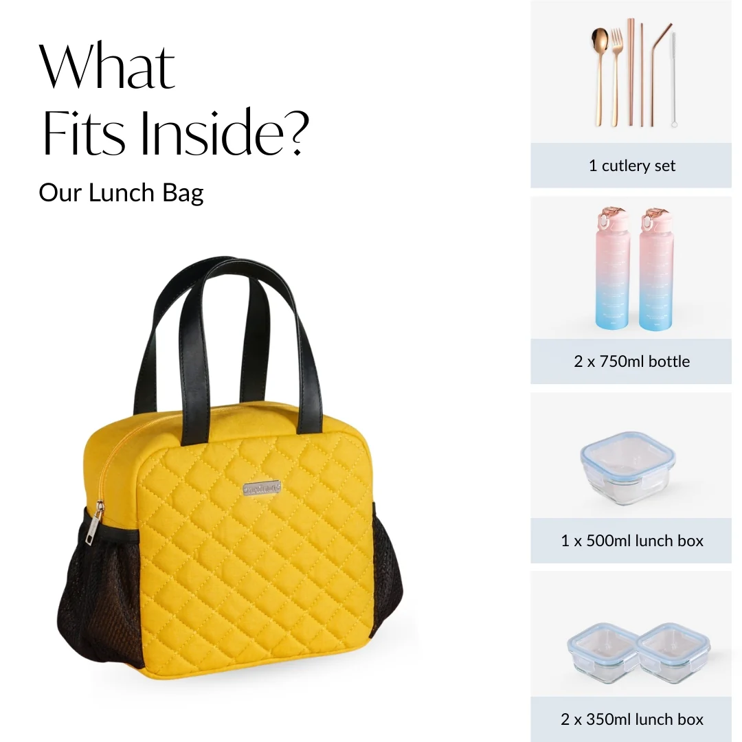 Freshpack Insulated Lunch Tote Yellow - Image 5